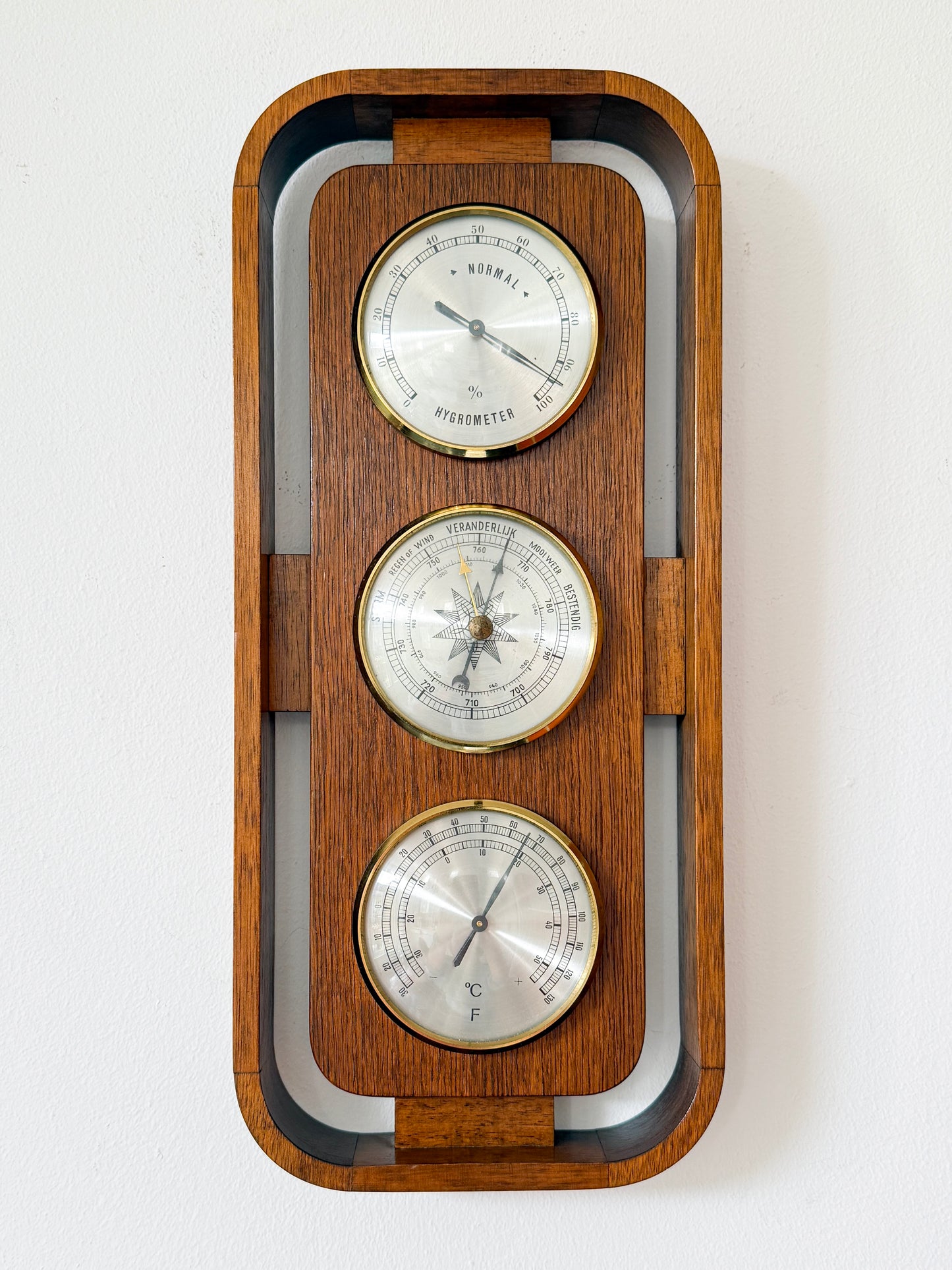 Vintage Mid-Century Wall Weather Station | Scandinavian Modern, Mid-20th century