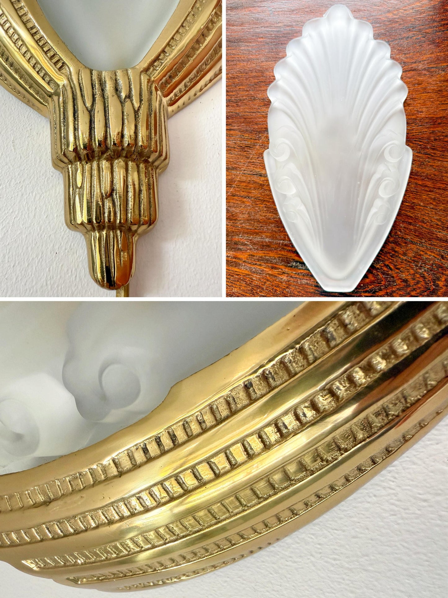 Art Deco Wall Sconce by Marcel Hudry & Val Saint Lambert | 1930s