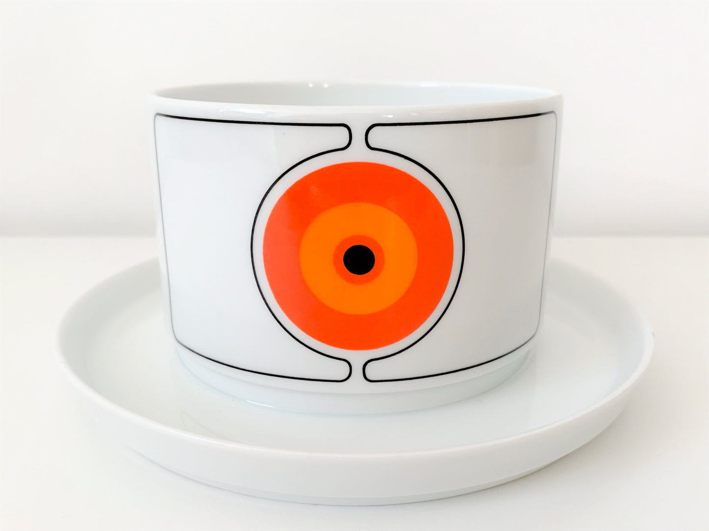 Vintage Thomas Rosenthal Eclipse Bowl with Saucer | Mid-Century, 1970s