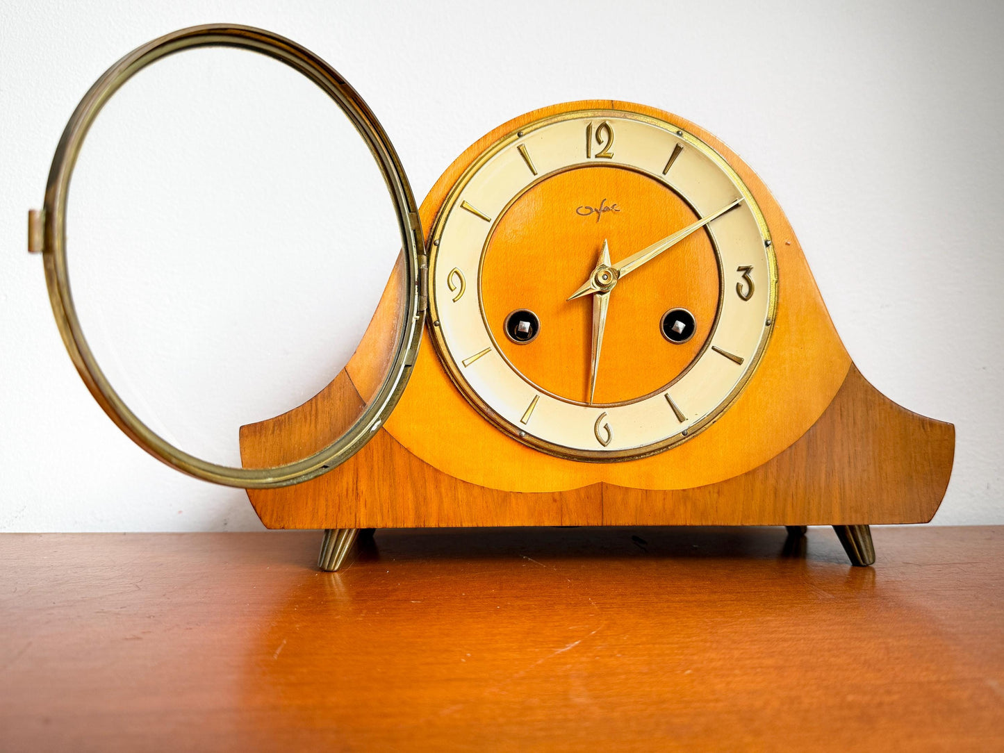 Vintage Orfac & FHS Pendulum Table / Chimney Clock | Mid-Century Modern, 1950/60s