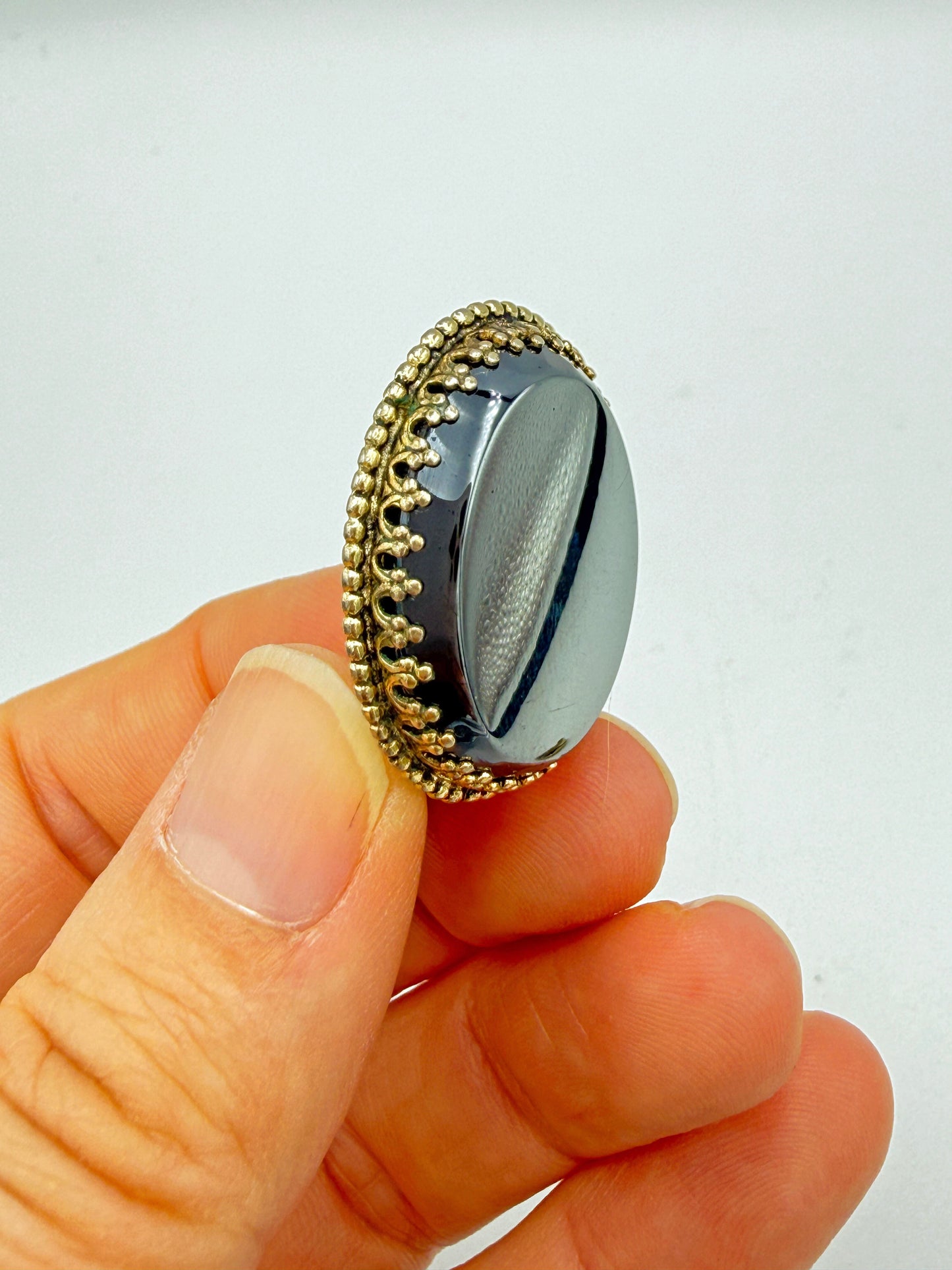 Whiting & Davis Hematite Clip-On Earrings | Vintage Glamour, Mid/Late 20th Century