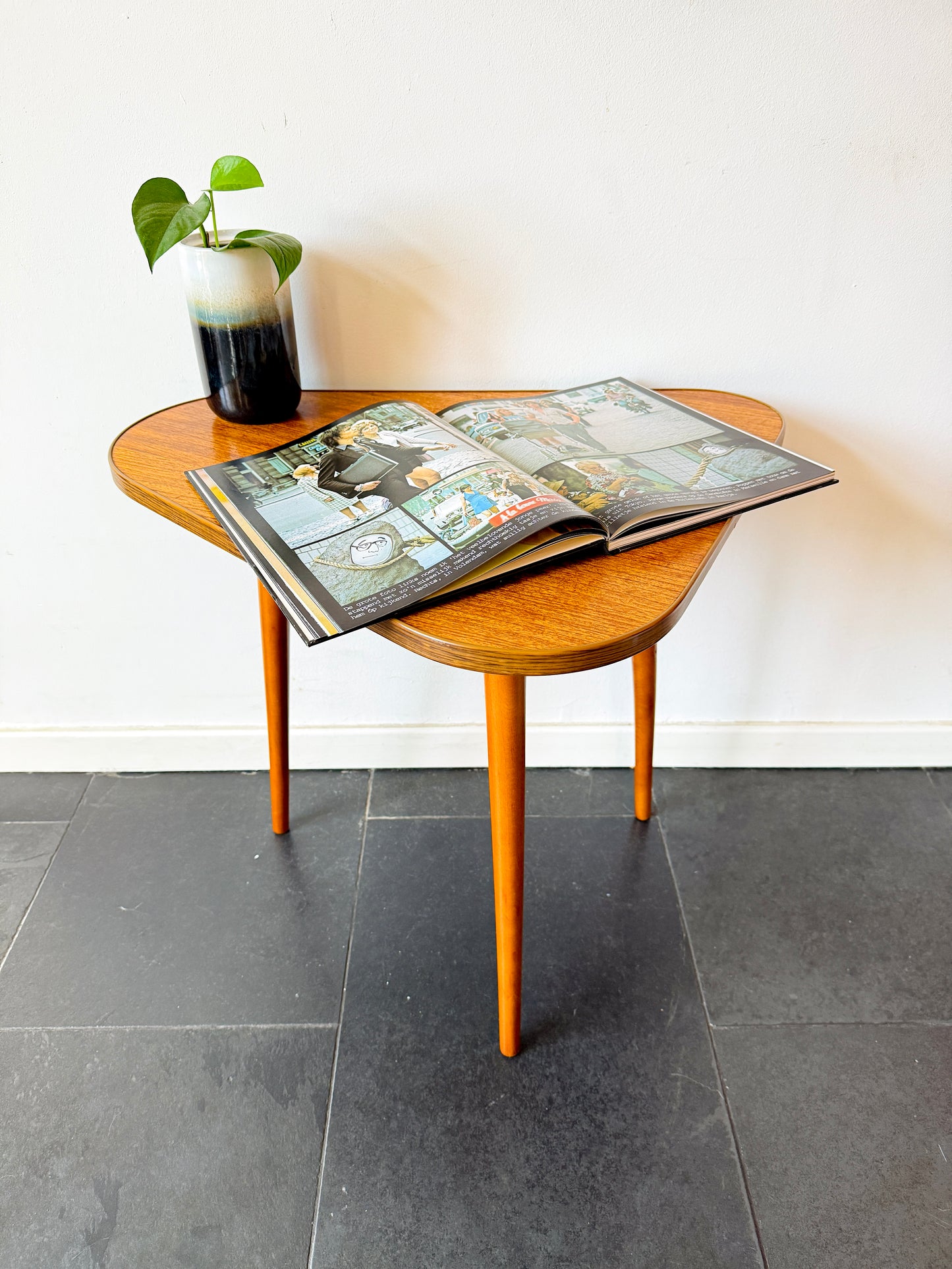 Large Asymmetrical Wooden Coffee / Side Table | Mid-Century Modern, 1960s
