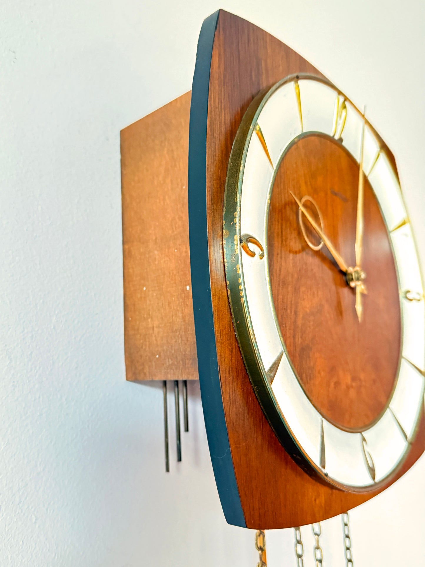 Vintage Wall Clock with Pendulum by Kieninger | Mid-Century Modern, 1960/70s