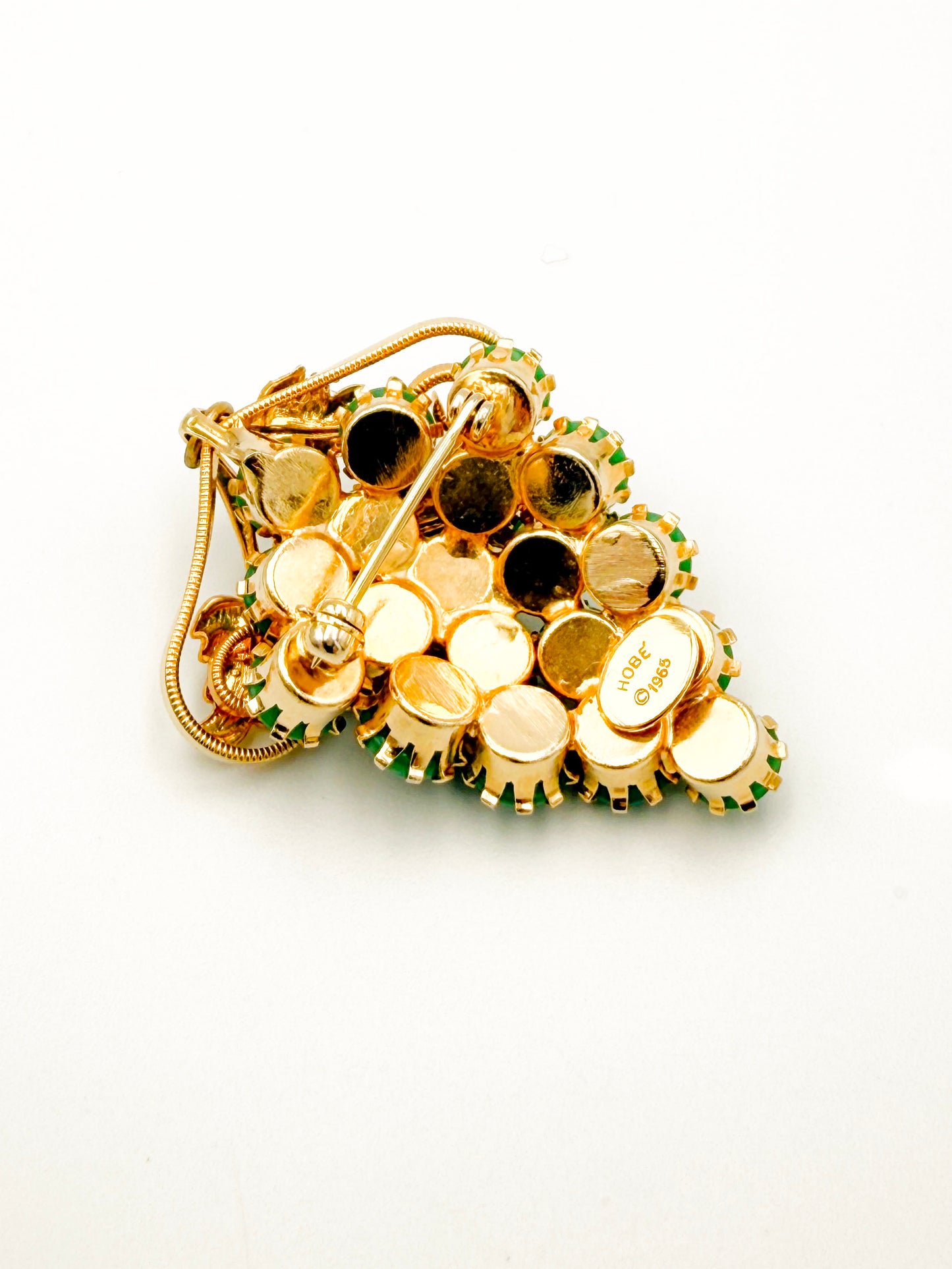 Vintage Hobé Grape Cluster Brooch / Pendant | Hollywood Regency, Mid-Century