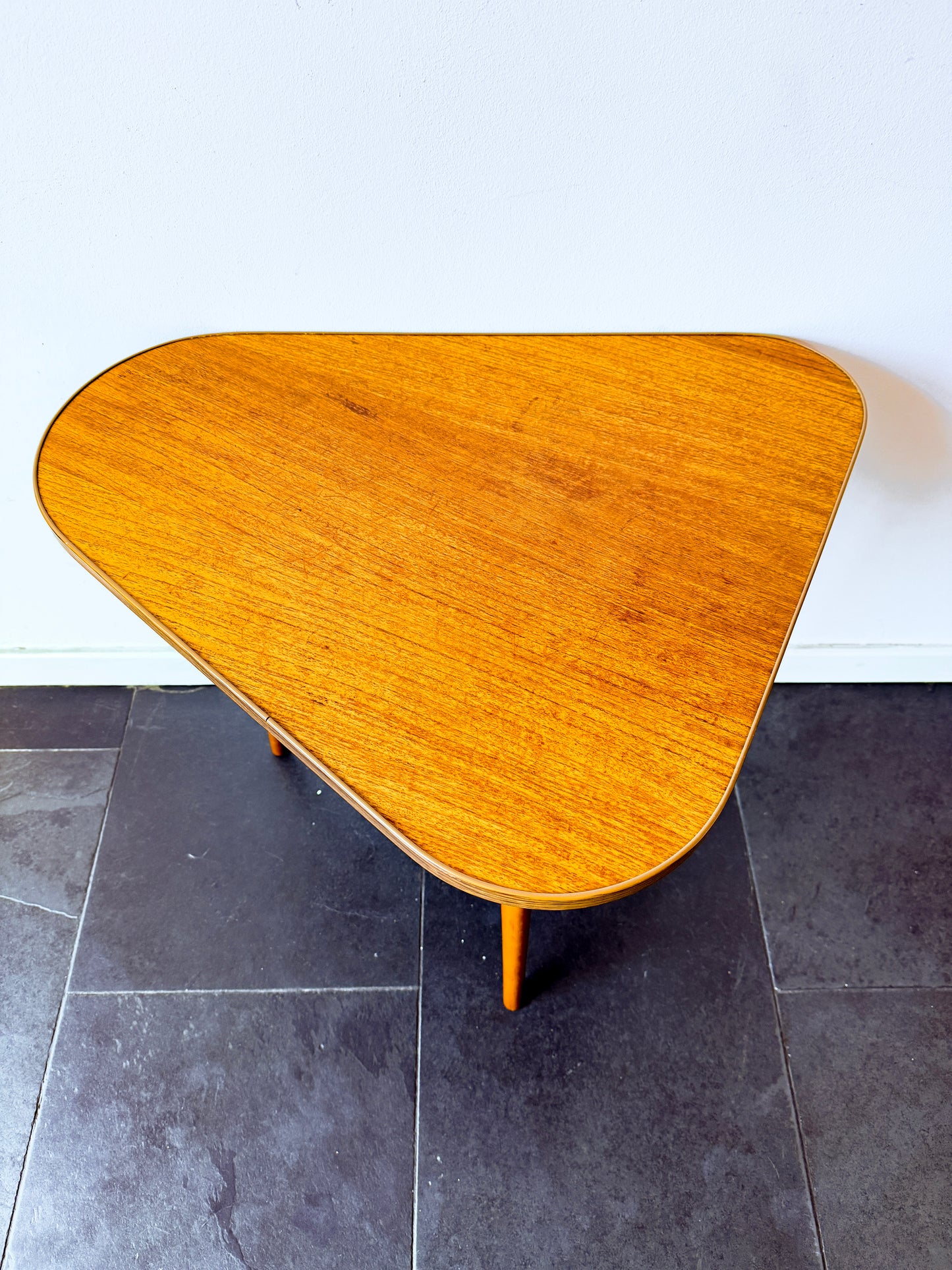Large Asymmetrical Wooden Coffee / Side Table | Mid-Century Modern, 1960s