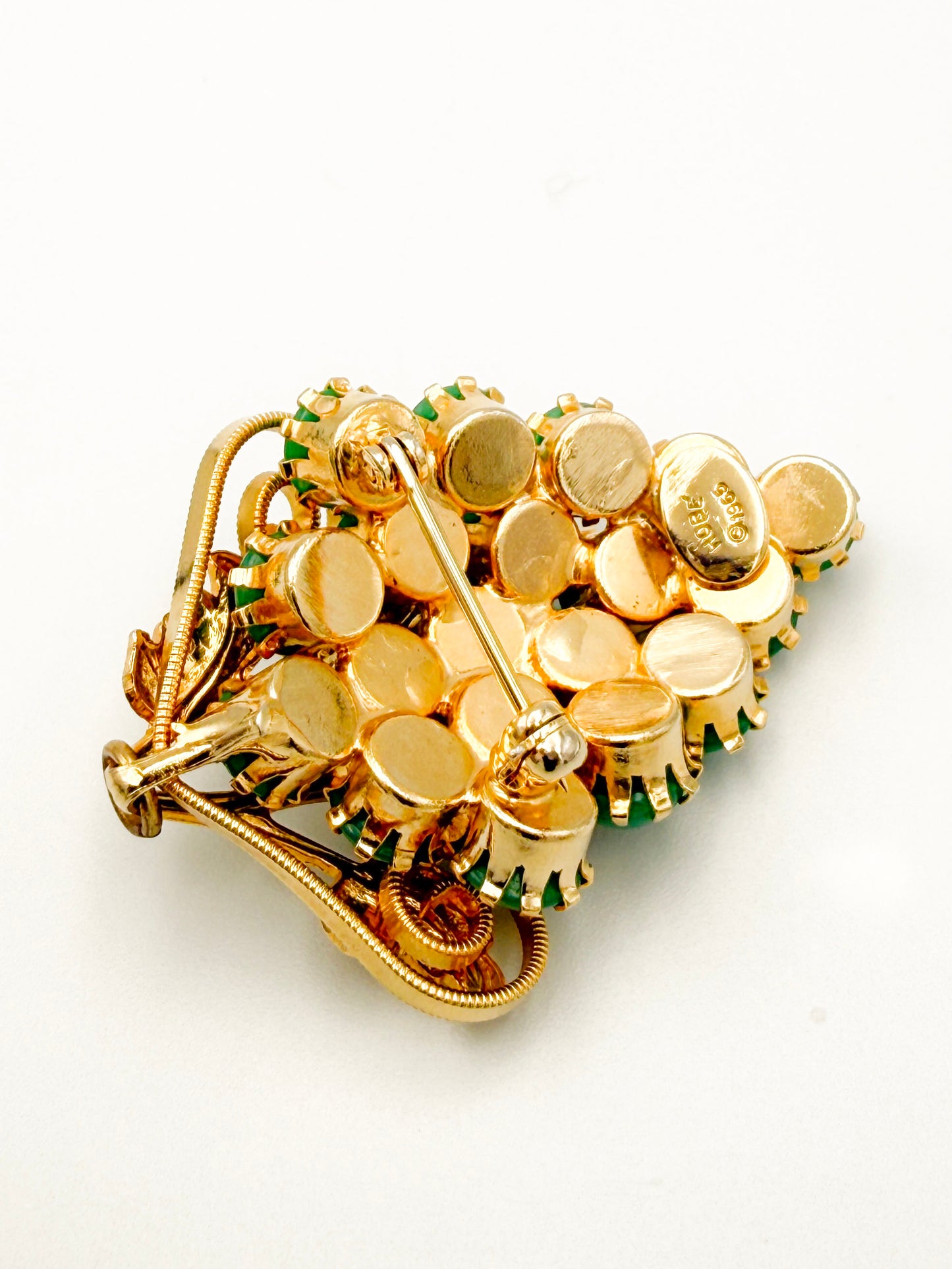 Vintage Hobé Grape Cluster Brooch / Pendant | Hollywood Regency, Mid-Century