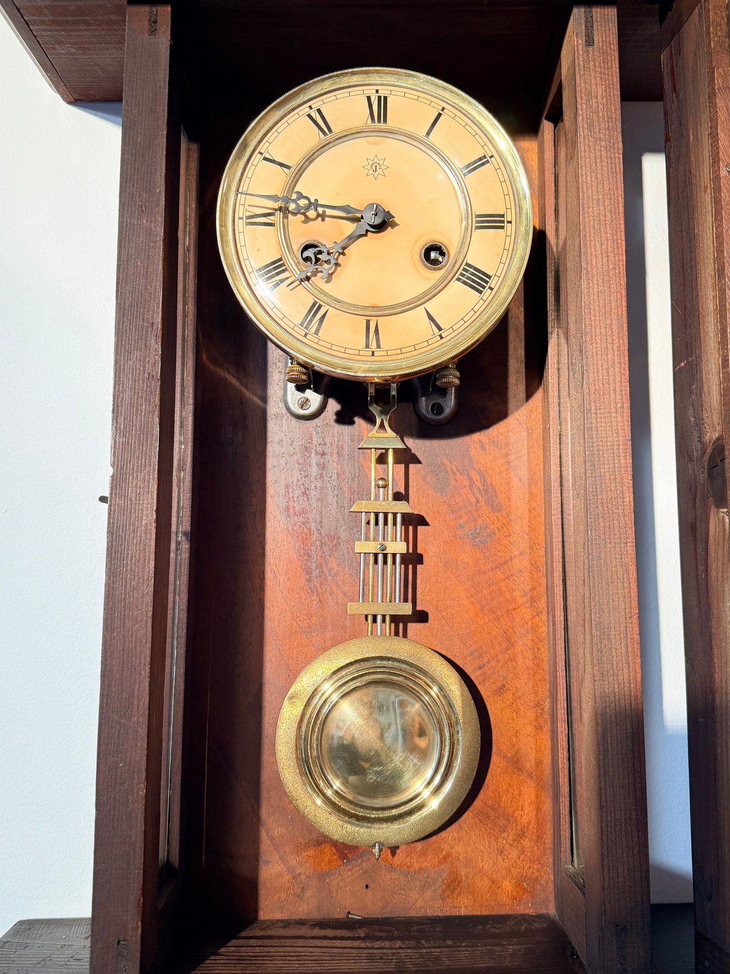 Antique Pendulum Wall Clock by Junghans  | Historicist / Black Forest Style, early 20th Century