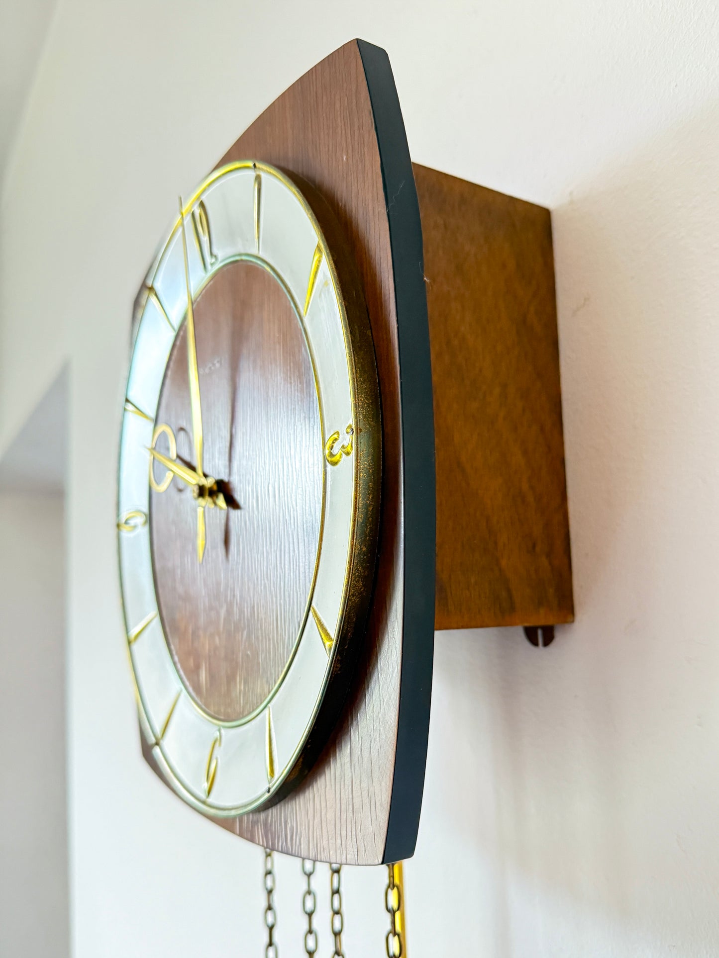Vintage Wall Clock with Pendulum by Kieninger | Mid-Century Modern, 1960/70s