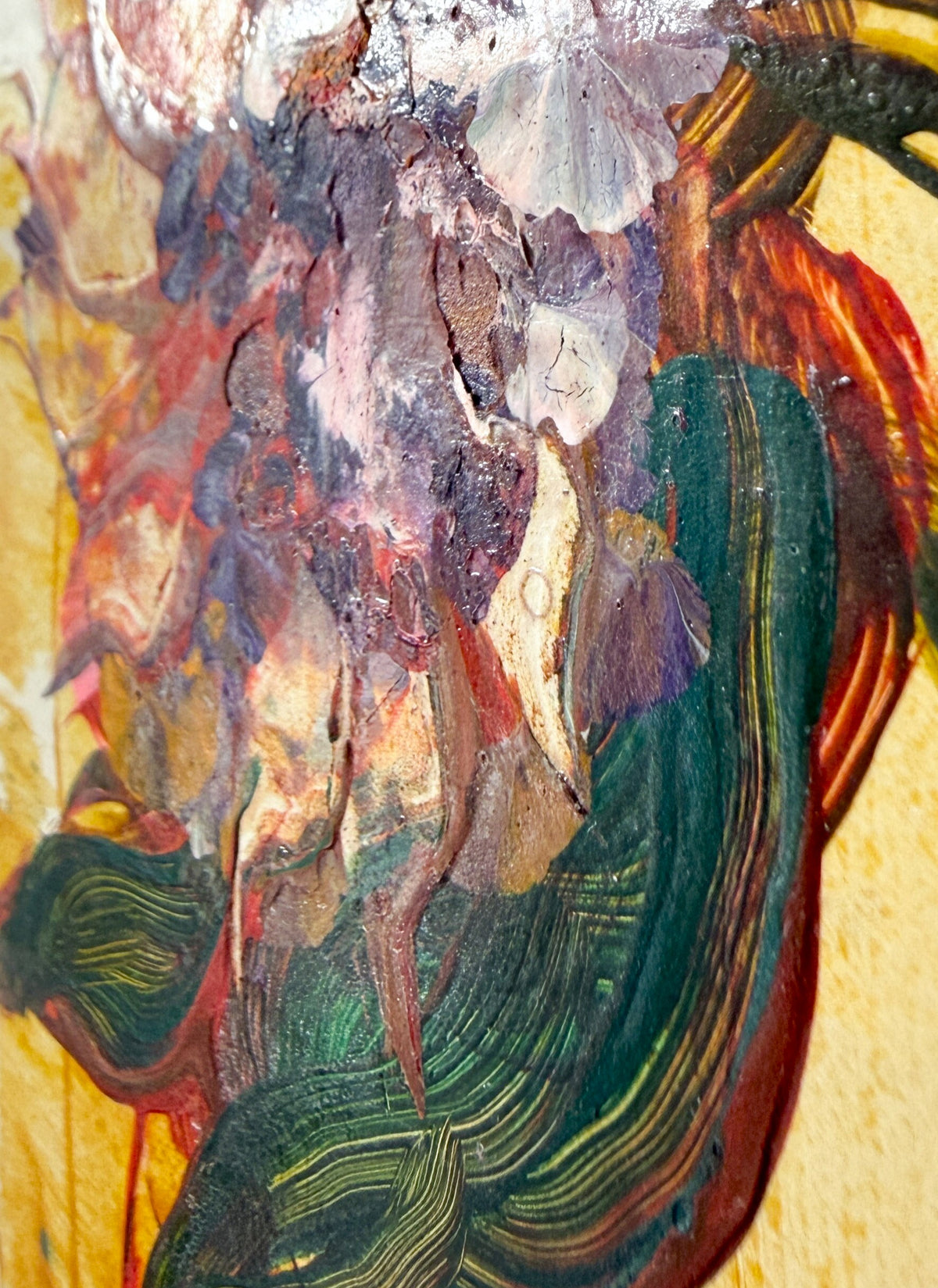 Vintage Signed Floral Still Life on Paper | Expressionist Modern, 2000