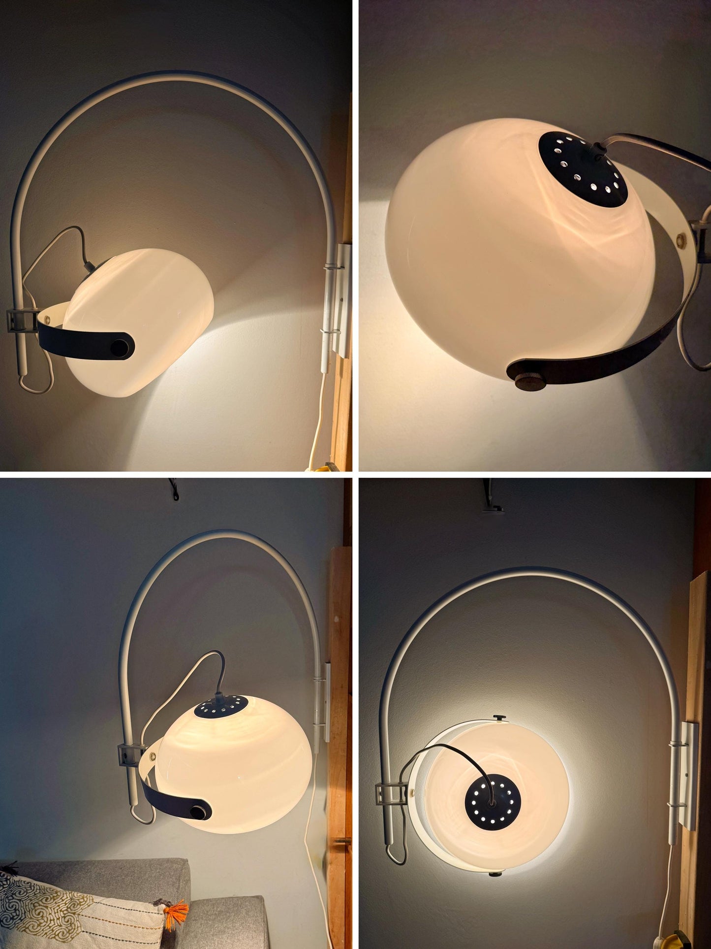 Dijkstra Mushroom Arc Wall Lamp | Mid-Century Space Age, 1970s