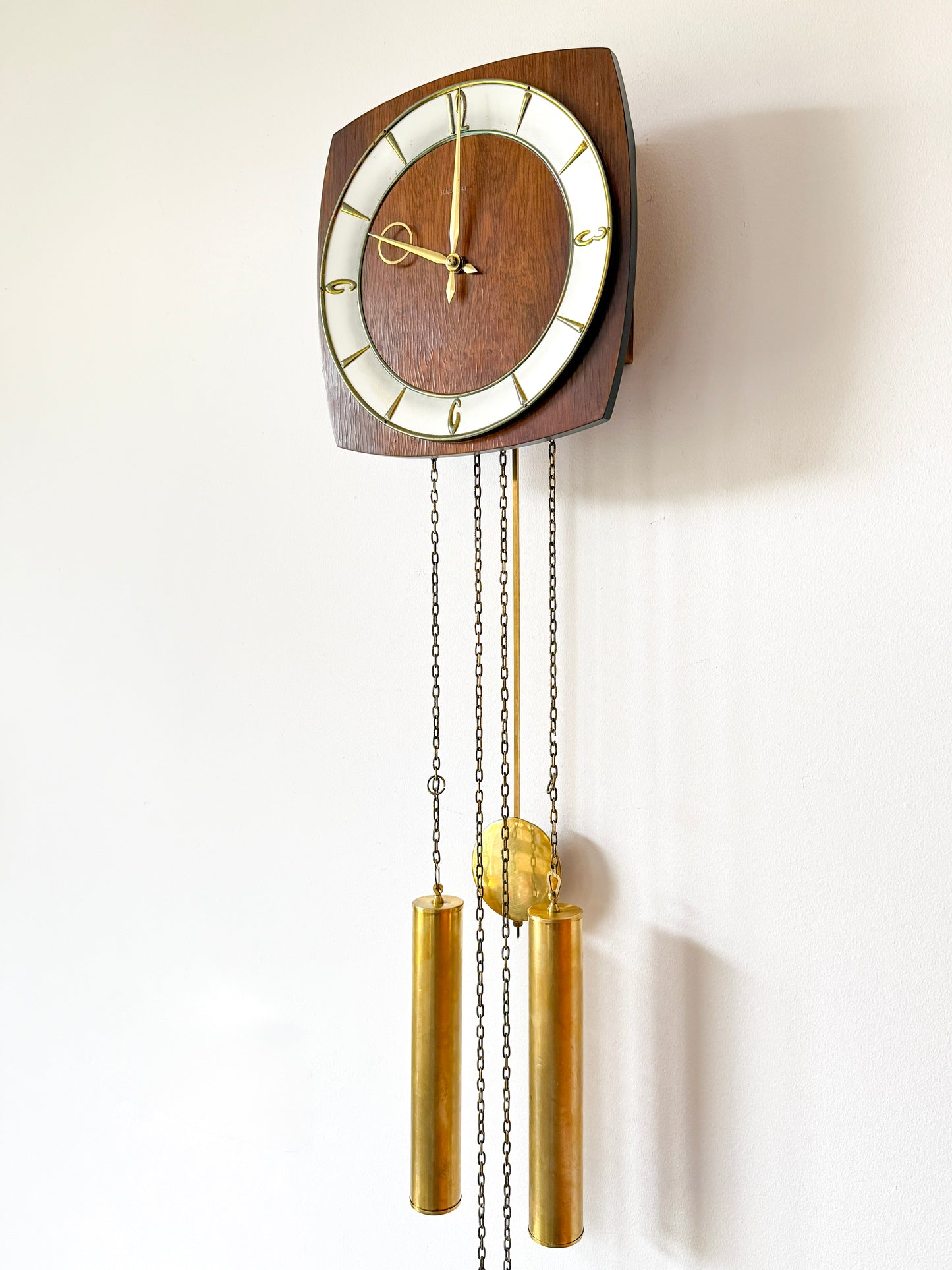 Vintage Wall Clock with Pendulum by Kieninger | Mid-Century Modern, 1960/70s