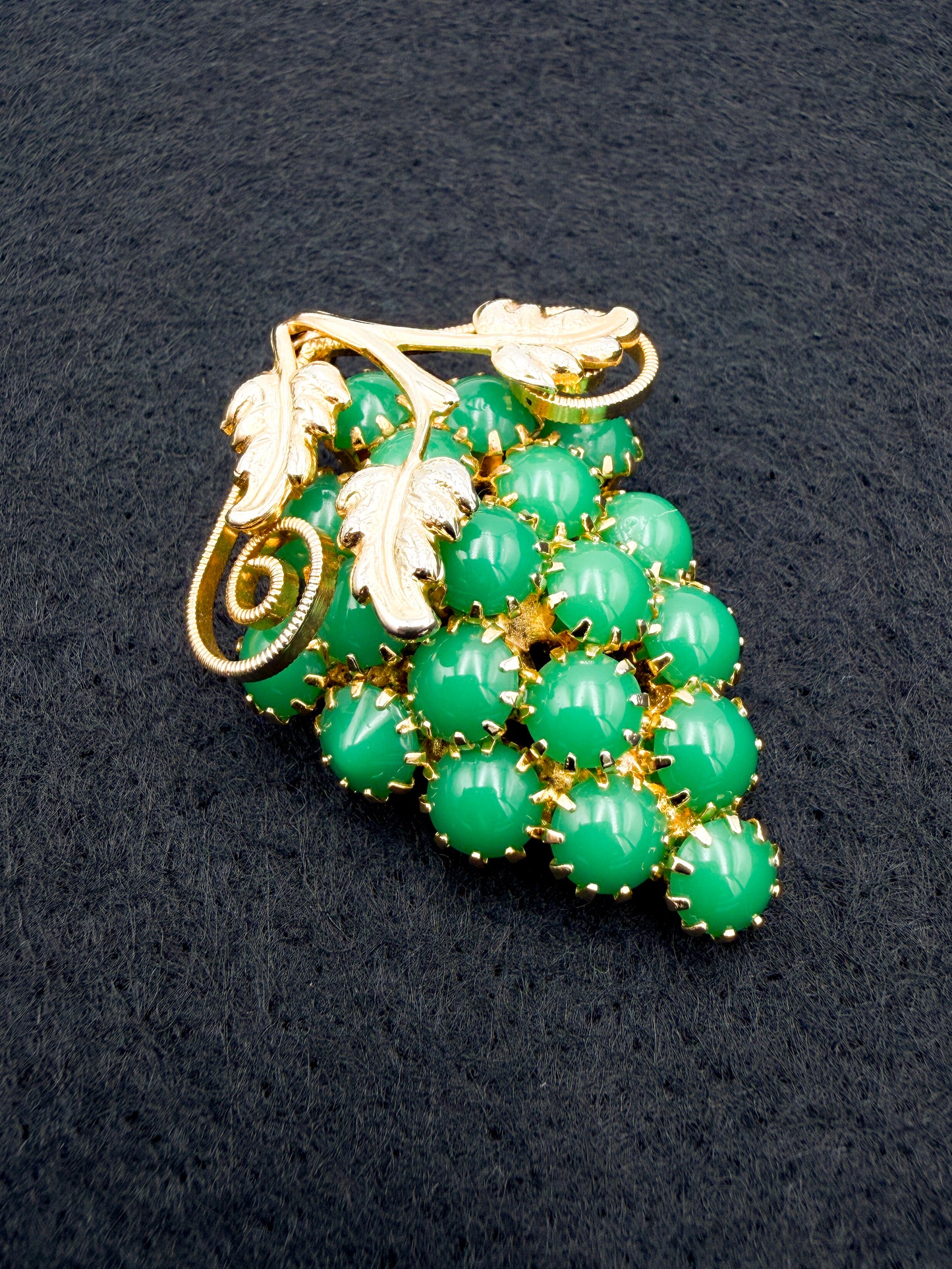 Vintage Hobé Grape Cluster Brooch / Pendant | Hollywood Regency, Mid-Century