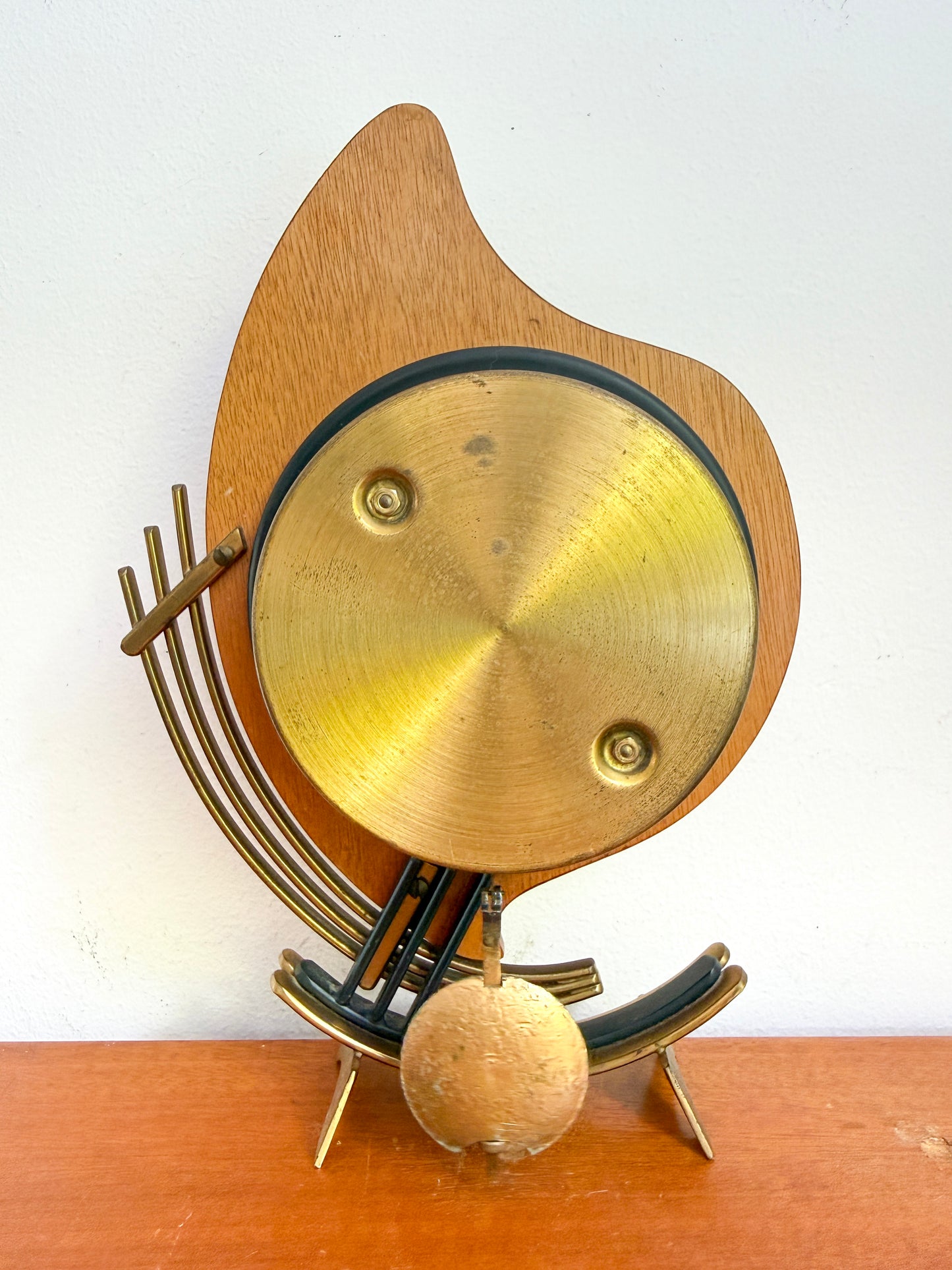Vintage Orfac Sculptural Mantel Clock | Mid-Century Modern, Mid 20th Century