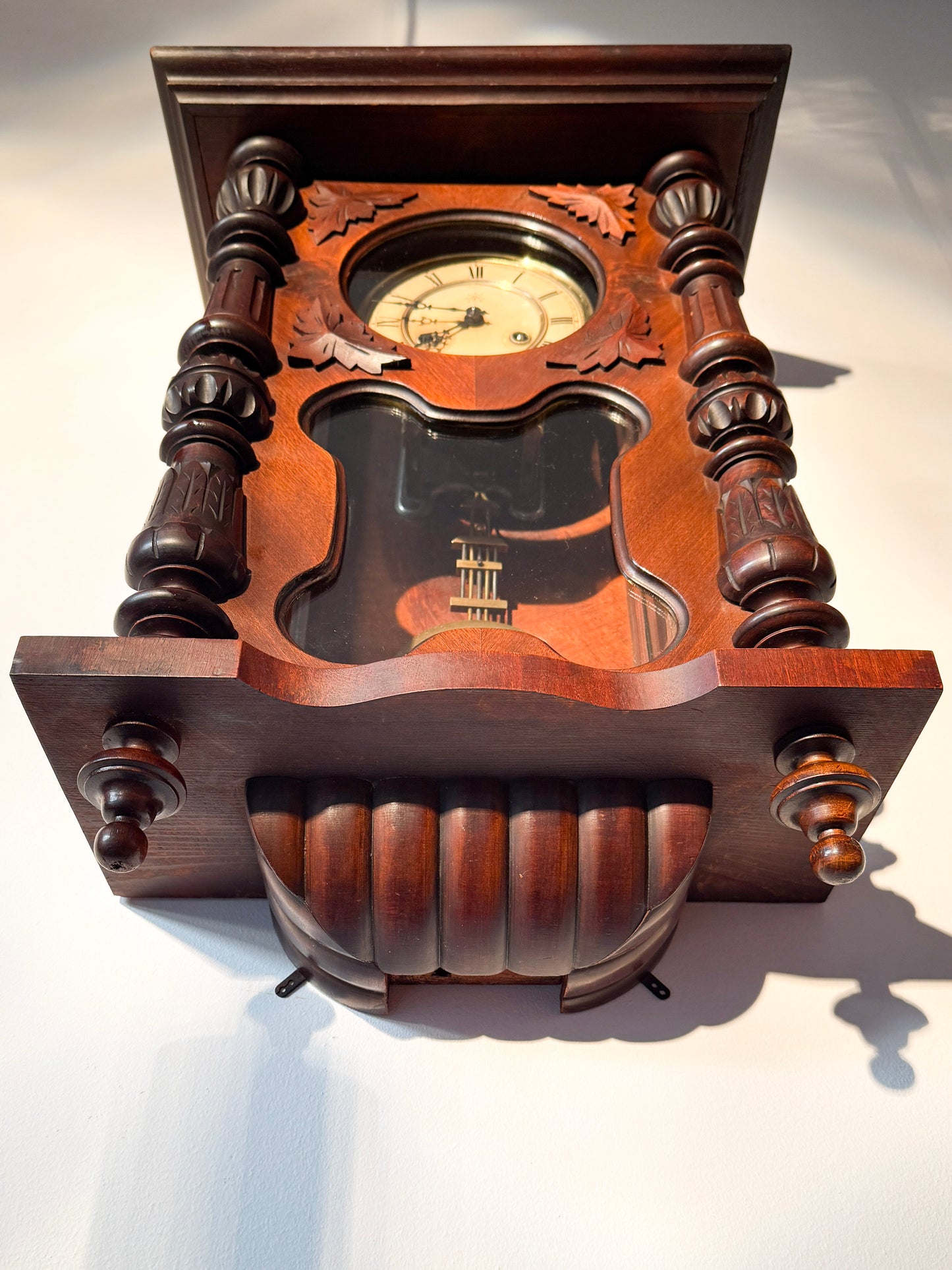 Antique Pendulum Wall Clock by Junghans  | Historicist / Black Forest Style, early 20th Century