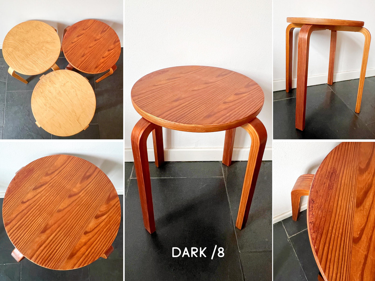 Vintage IKEA Frosta Wooden Stool design after Alvar Aalto for Artek | Nordic Modern, 1990s