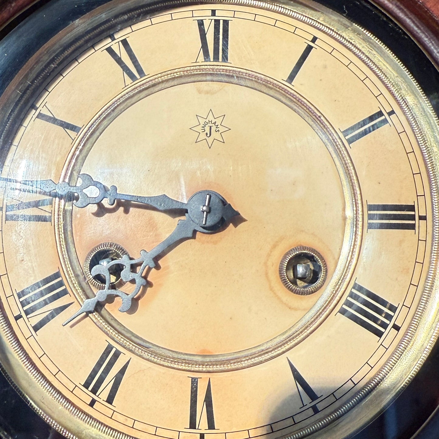 Antique Pendulum Wall Clock by Junghans  | Historicist / Black Forest Style, early 20th Century