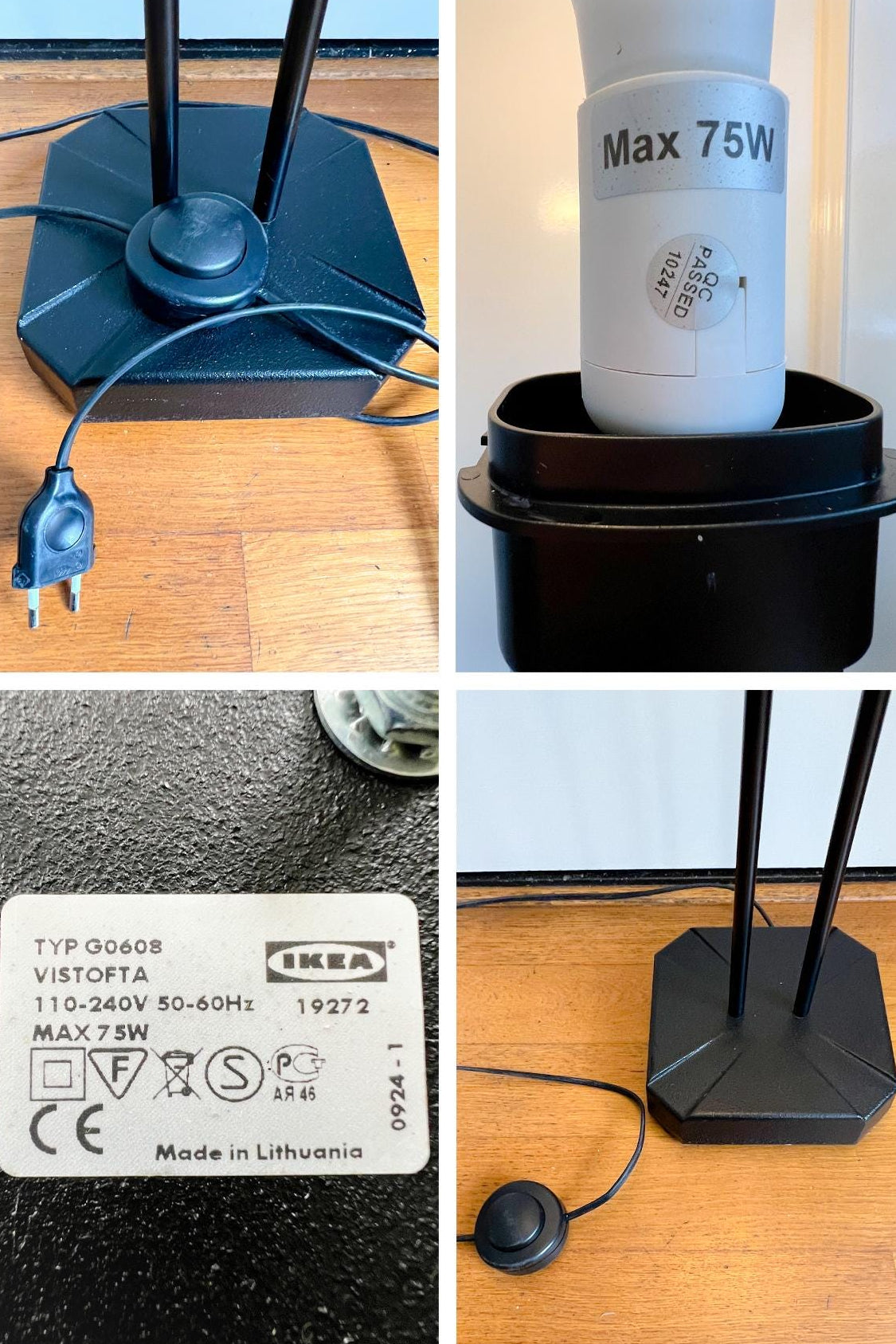 Vintage IKEA XL Floor Lamp Vistofta by Gunner Jensen | Postmodern Scandinavian, 1980-90s