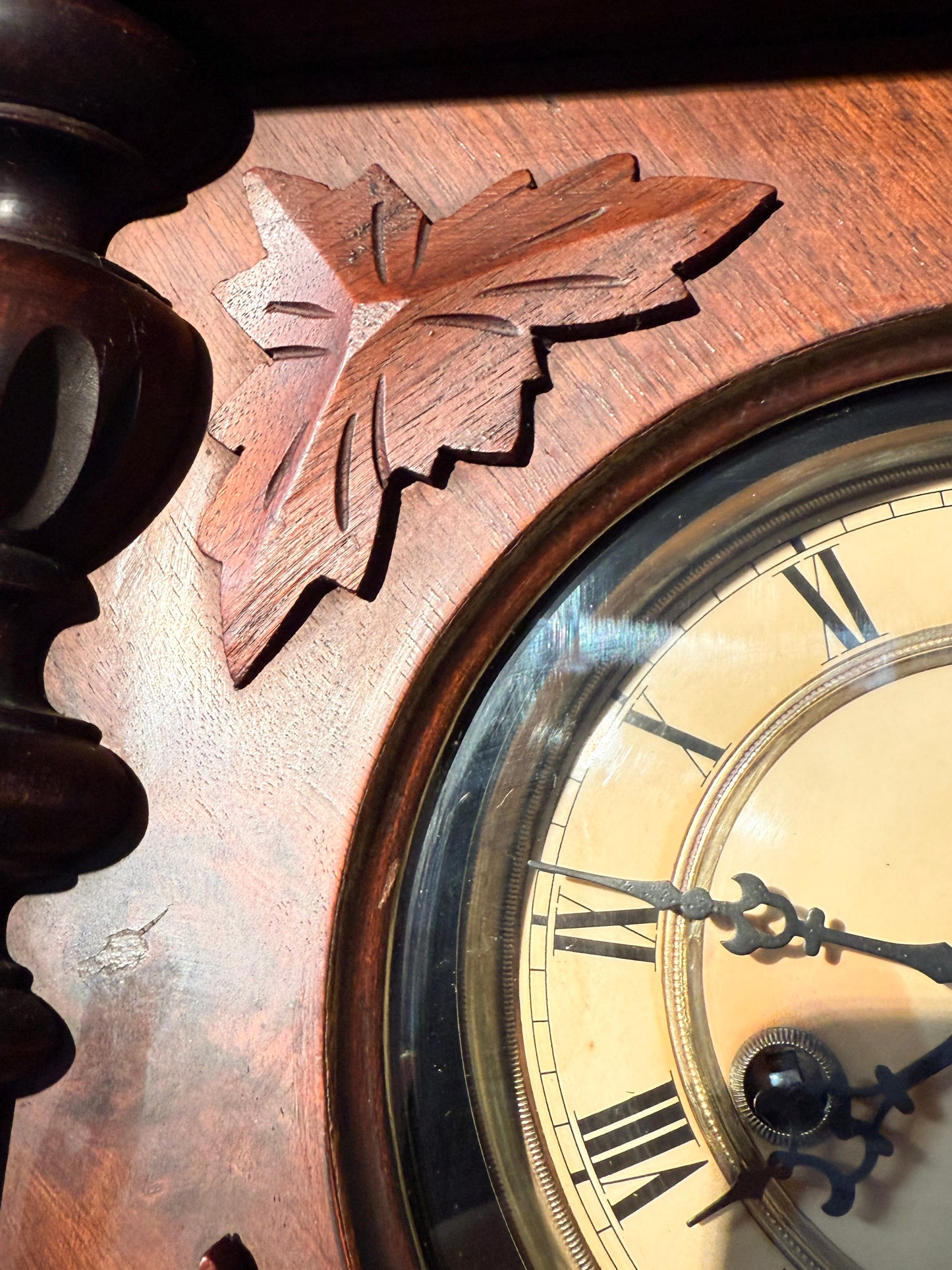 Antique Pendulum Wall Clock by Junghans  | Historicist / Black Forest Style, early 20th Century