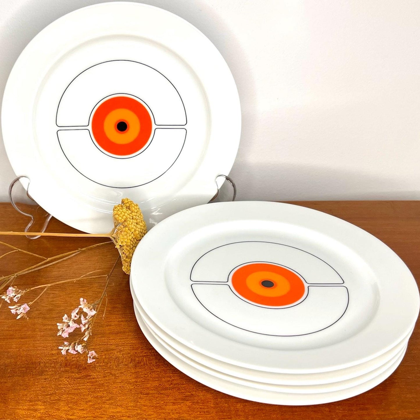 Vintage Thomas Rosenthal Eclipse Breakfast / Dessert / Pastry Plates | Mid-Century, 1970s