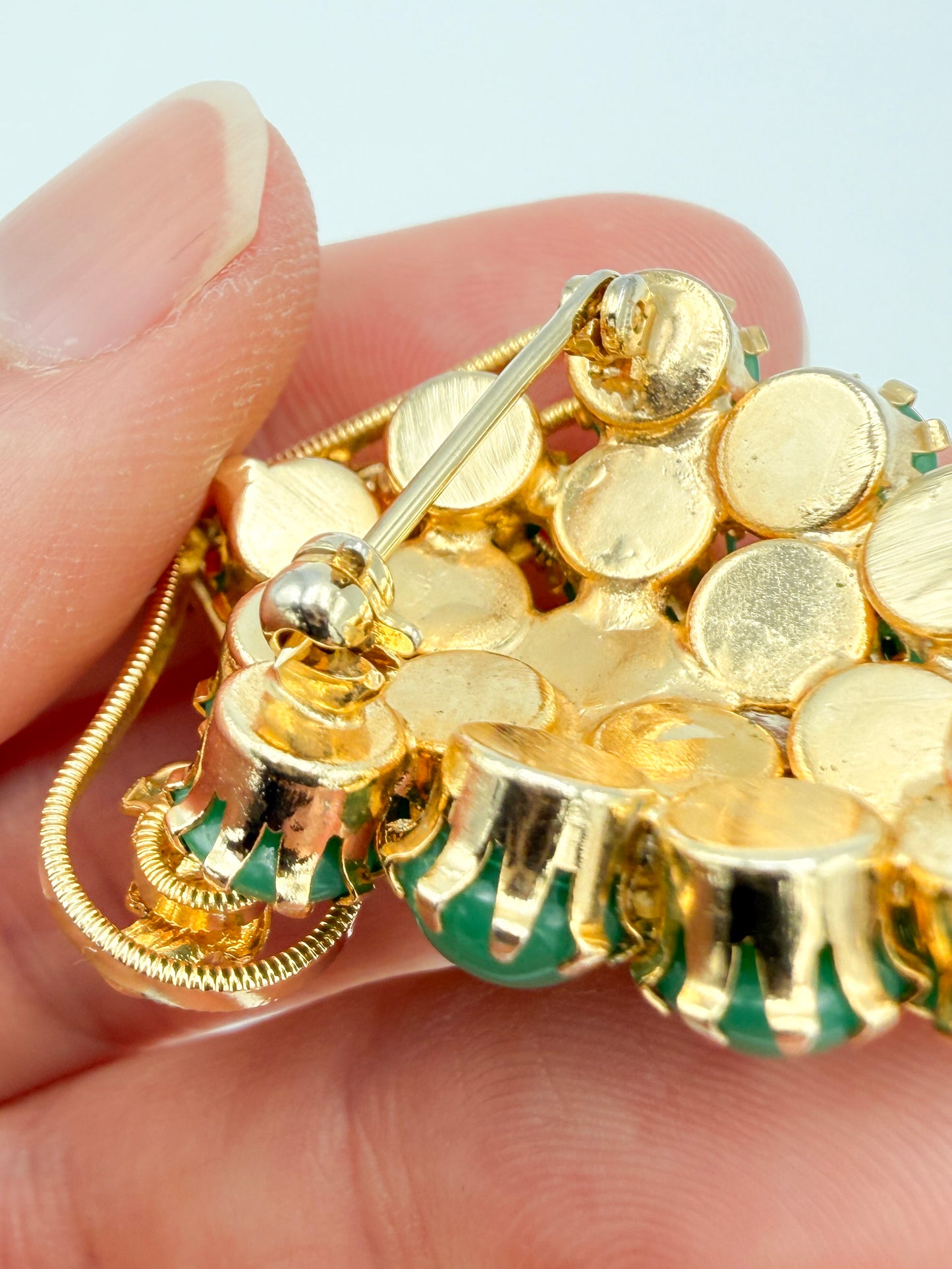 Vintage Hobé Grape Cluster Brooch / Pendant | Hollywood Regency, Mid-Century
