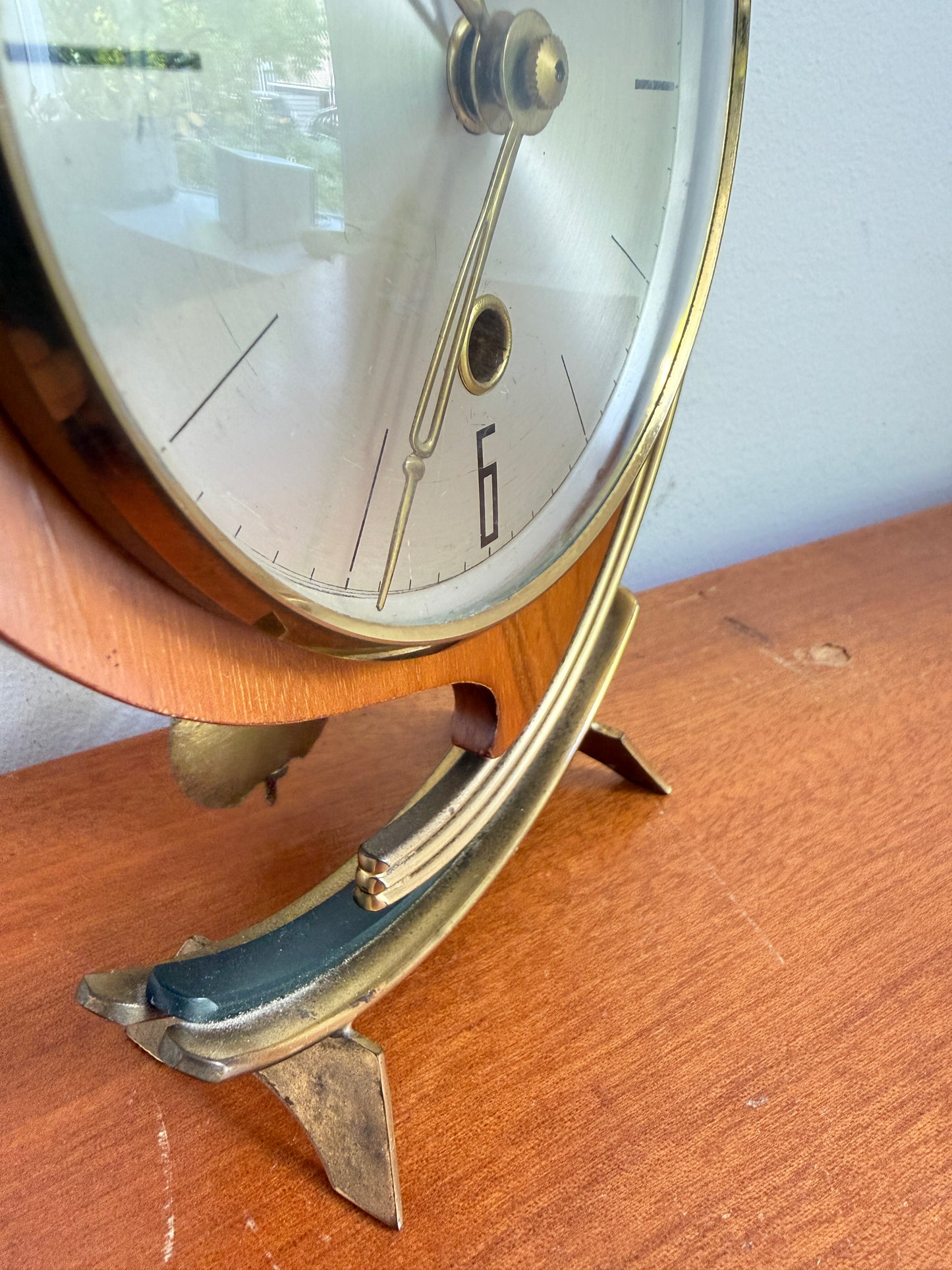 Vintage Orfac Sculptural Mantel Clock | Mid-Century Modern, Mid 20th Century