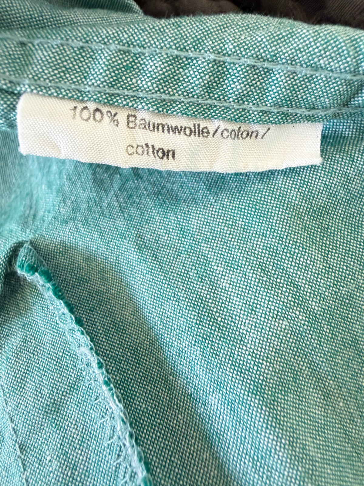 Vintage McGregor Sea Green Cotton Unisex Jacket with Asymmetric Zip | Vintage Sportswear, 1980/90s