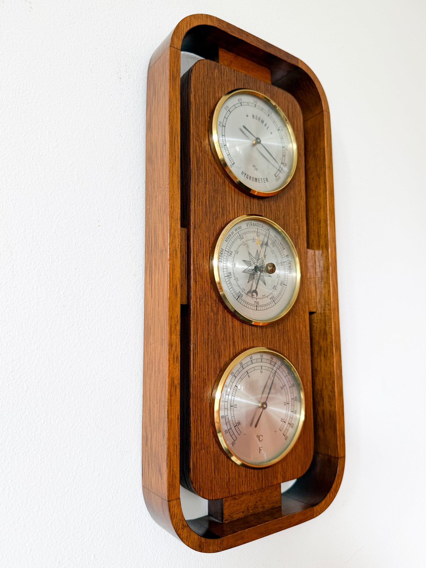 Vintage Mid-Century Wall Weather Station | Scandinavian Modern, Mid-20th century