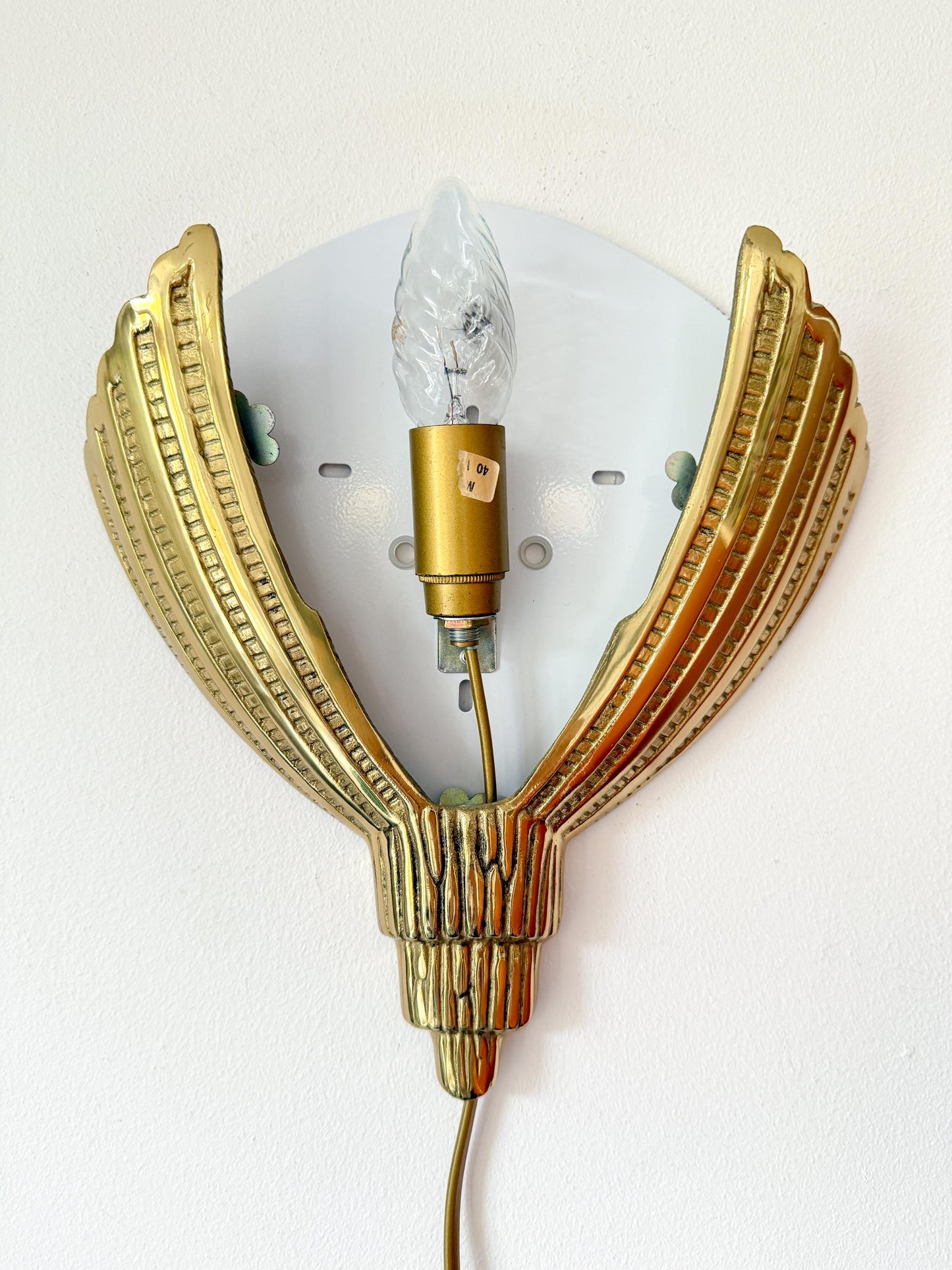 Art Deco Wall Sconce by Marcel Hudry & Val Saint Lambert | 1930s