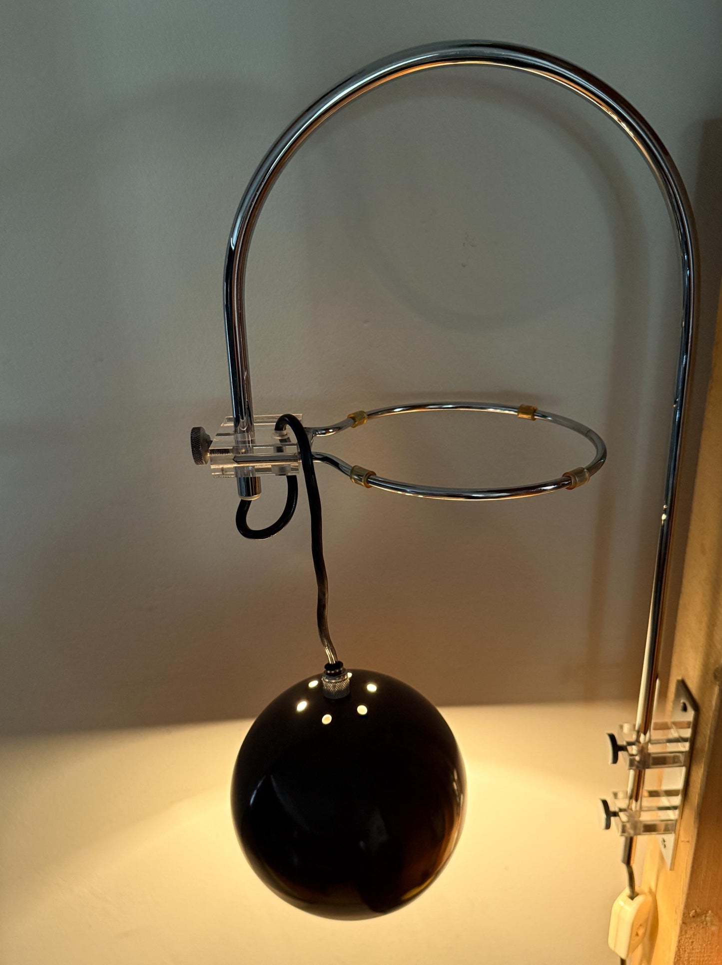 Vintage Mushroom Arc Wall Lamp by Gepo | Space Age, 1960/70s