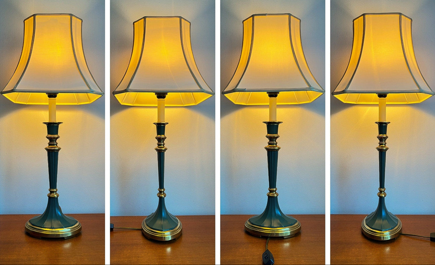 Vintage XL Brass Table Lamp by Kullmann | Mid-Century Empire Style, 1970s