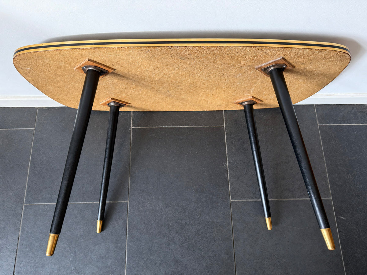 Vintage Rectangular Formica Coffee Table with Botanical Motif | Mid-Century Modern, 1960/70s