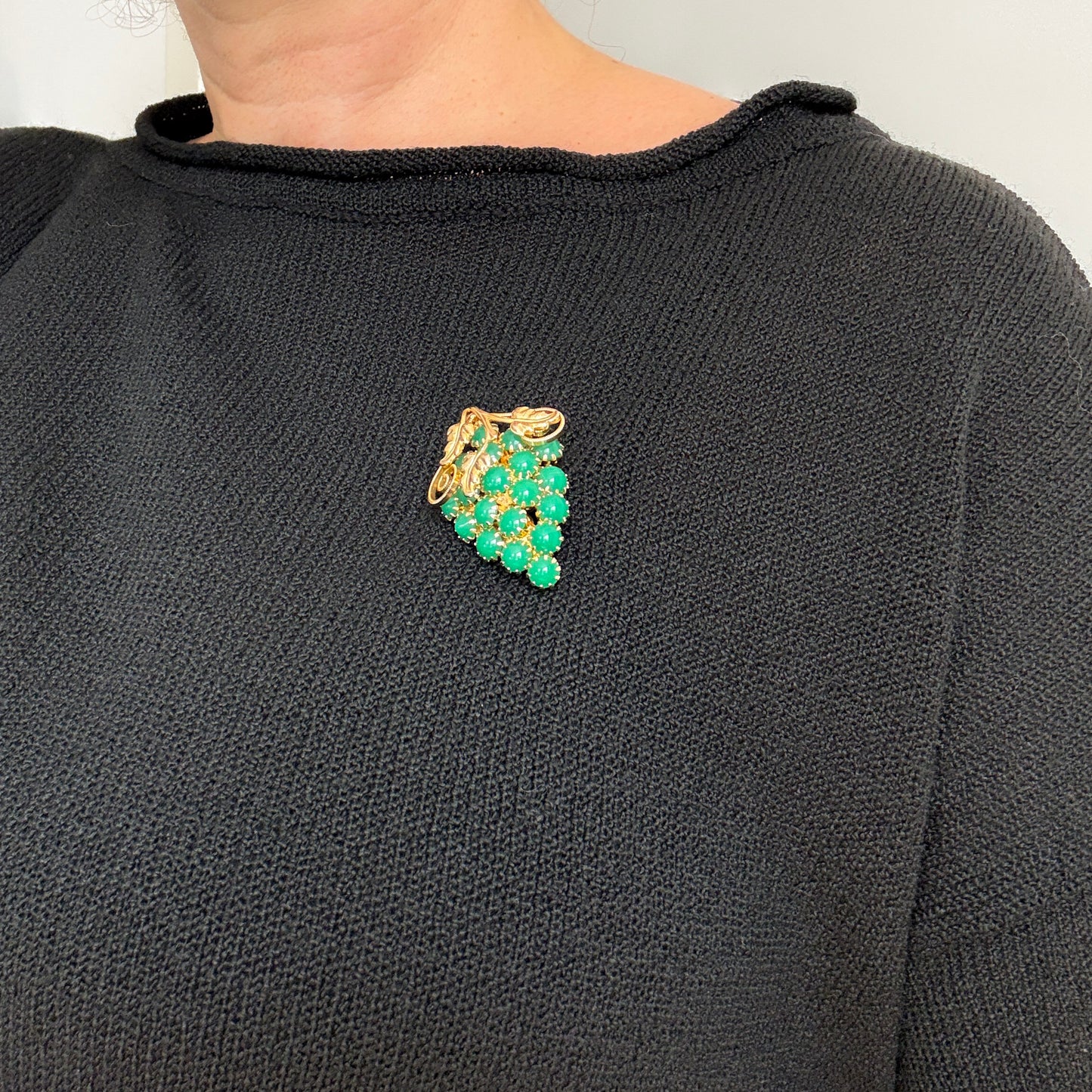 Vintage Hobé Grape Cluster Brooch / Pendant | Hollywood Regency, Mid-Century