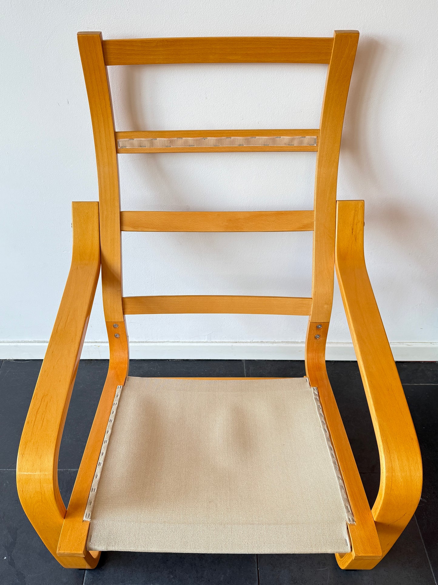 Vintage IKEA Poäng Armchair in Cognac Leather by Noboru Nakamura | Scandinavian Modern, late 20th Century