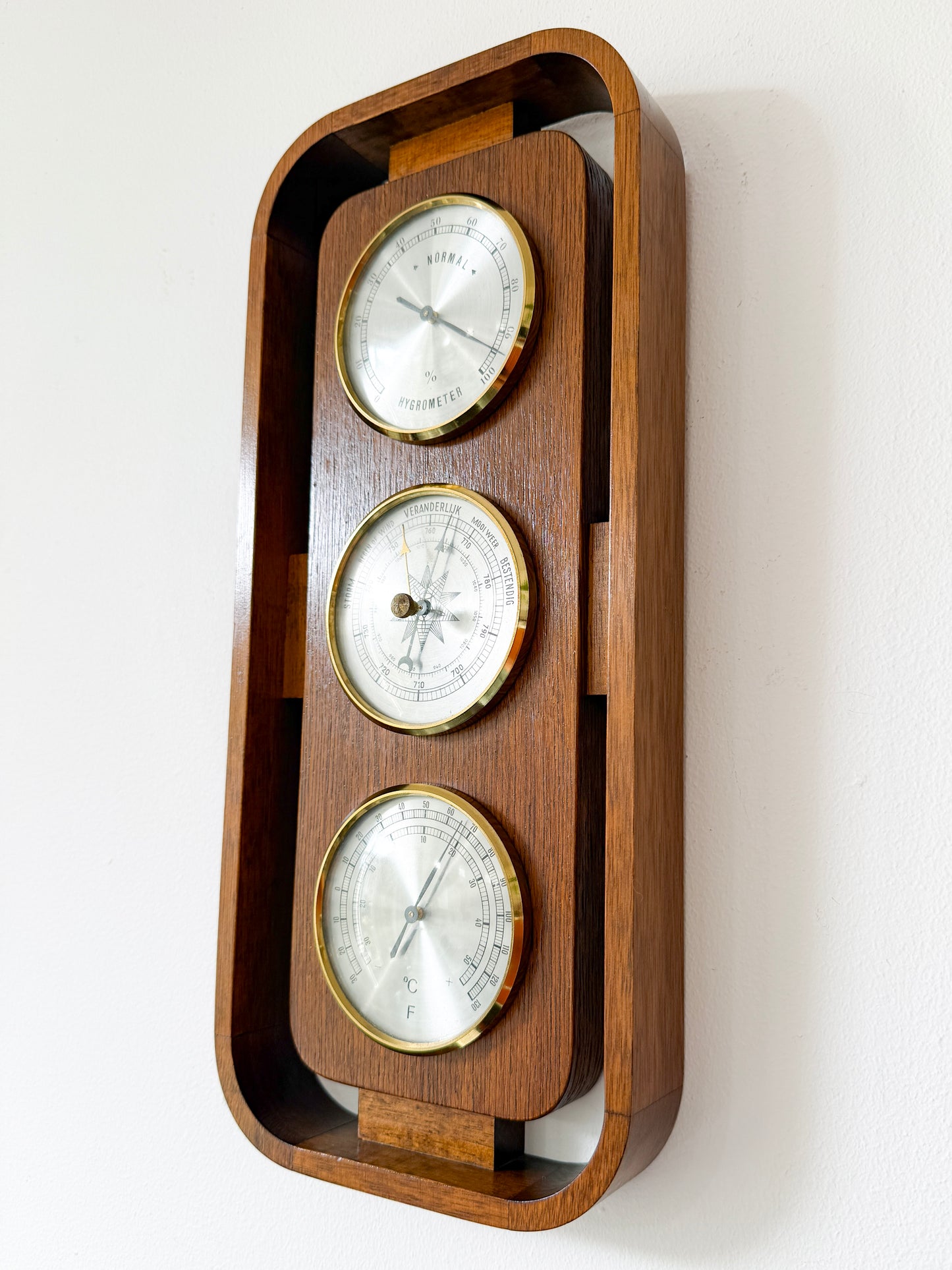 Vintage Mid-Century Wall Weather Station | Scandinavian Modern, Mid-20th century
