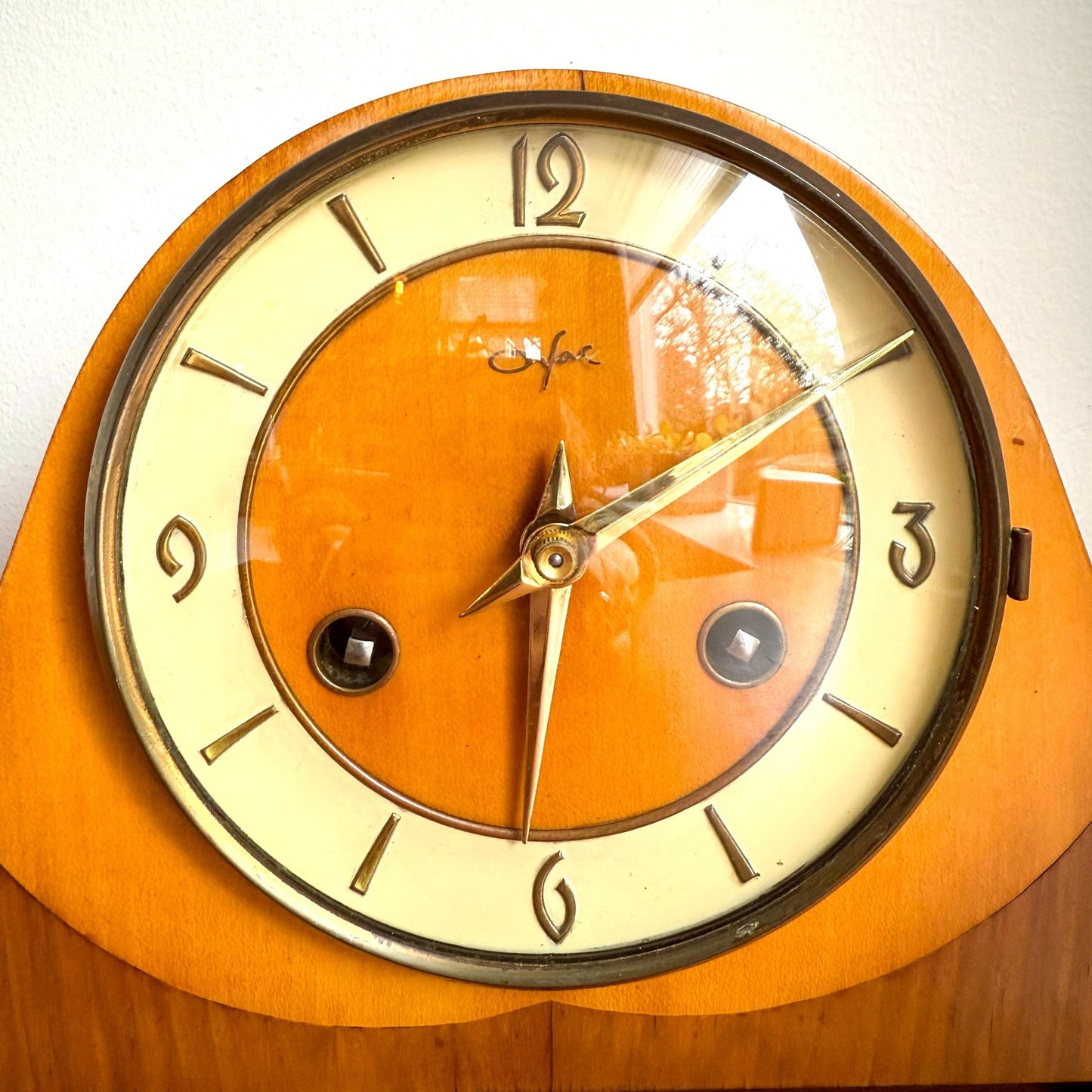 Vintage Orfac & FHS Pendulum Table / Chimney Clock | Mid-Century Modern, 1950/60s
