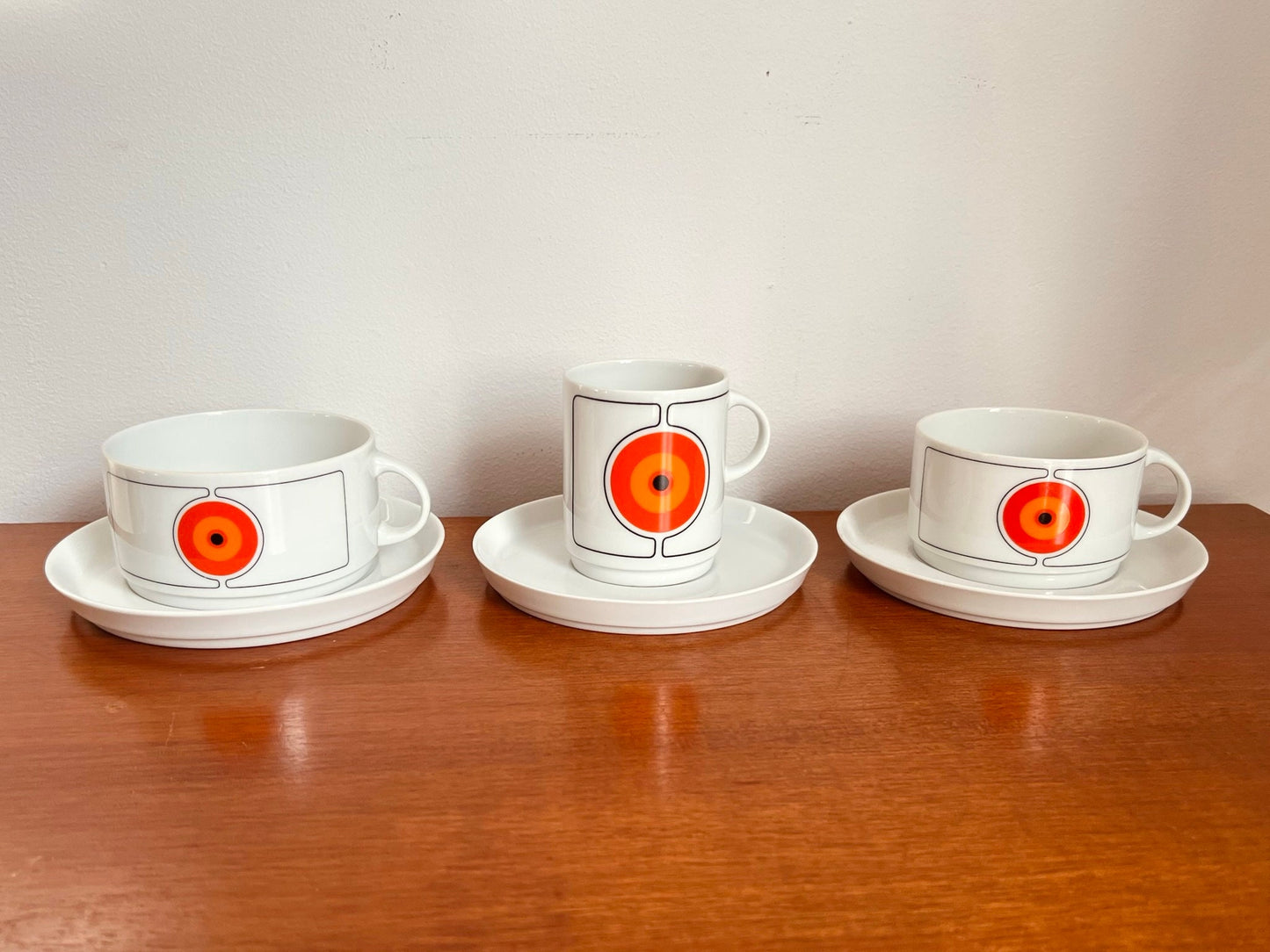 Vintage Thomas Rosenthal Eclipse set tea cup / coffee cup + saucer | Mid-Century, 1970s