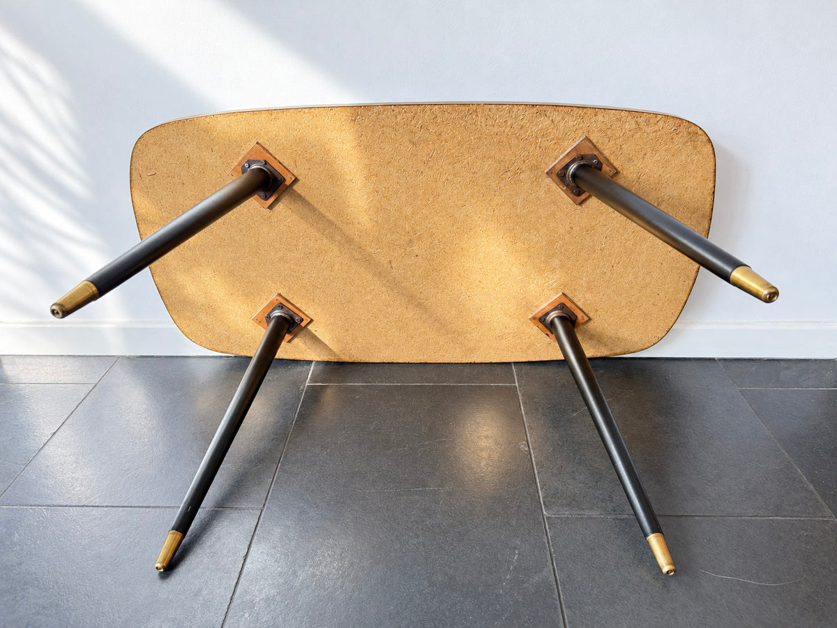 Vintage Rectangular Formica Coffee Table with Botanical Motif | Mid-Century Modern, 1960/70s