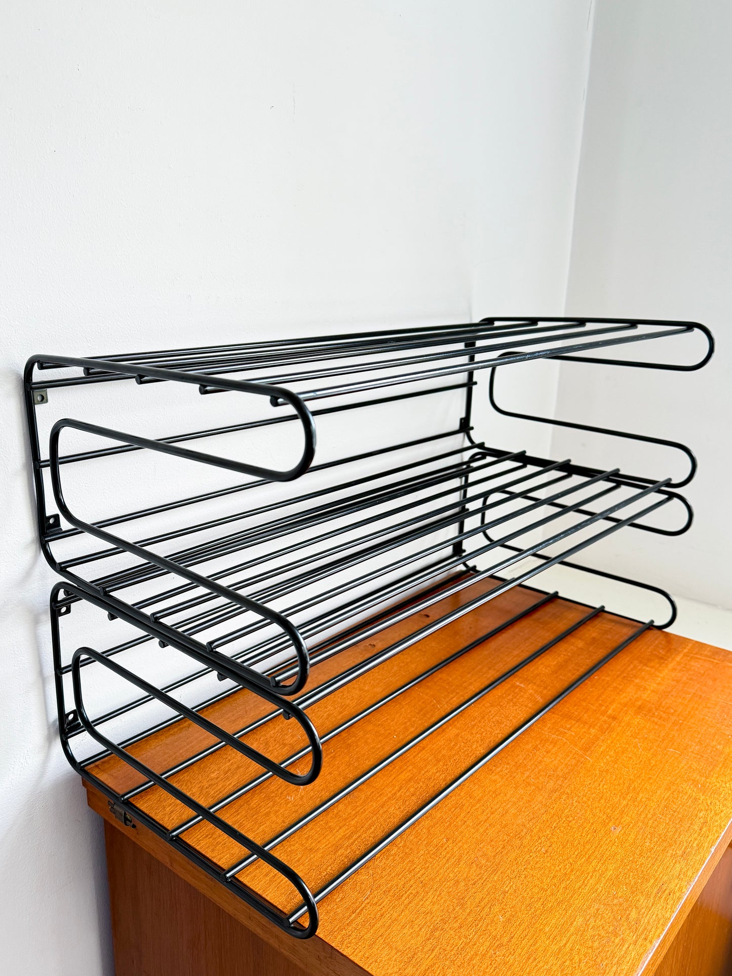 Vintage IKEA FRÄN Wall-Mounted Shoe Rack and Coat Hook | Scandinavian Modern, 1980/90s