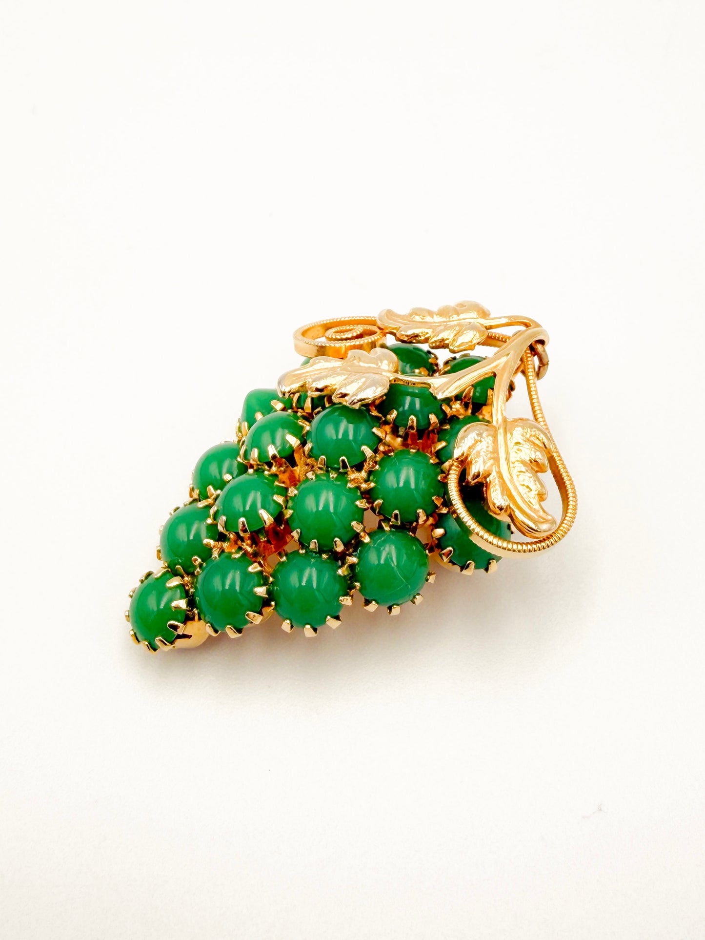 Vintage Hobé Grape Cluster Brooch / Pendant | Hollywood Regency, Mid-Century