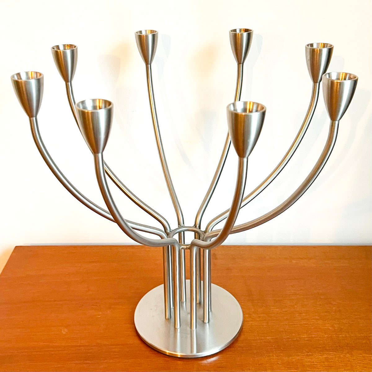 IKEA Stockholm Stainless Steel Candelabra | Modern Scandinavian, 1990s