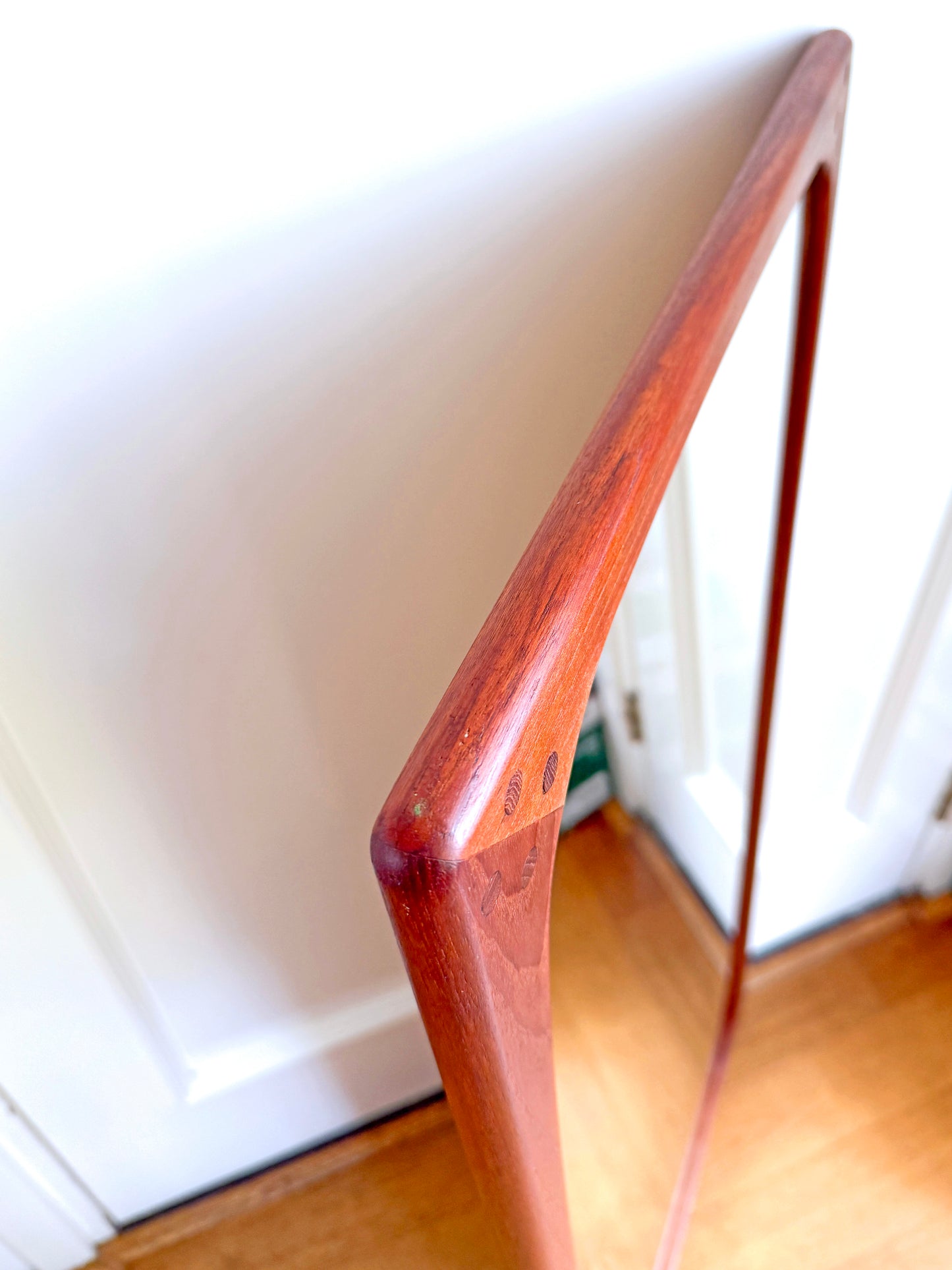 Vintage Teak Wall Mirror attributed to Aksel Kjersgaard | Scandinavian Modern, 1960s