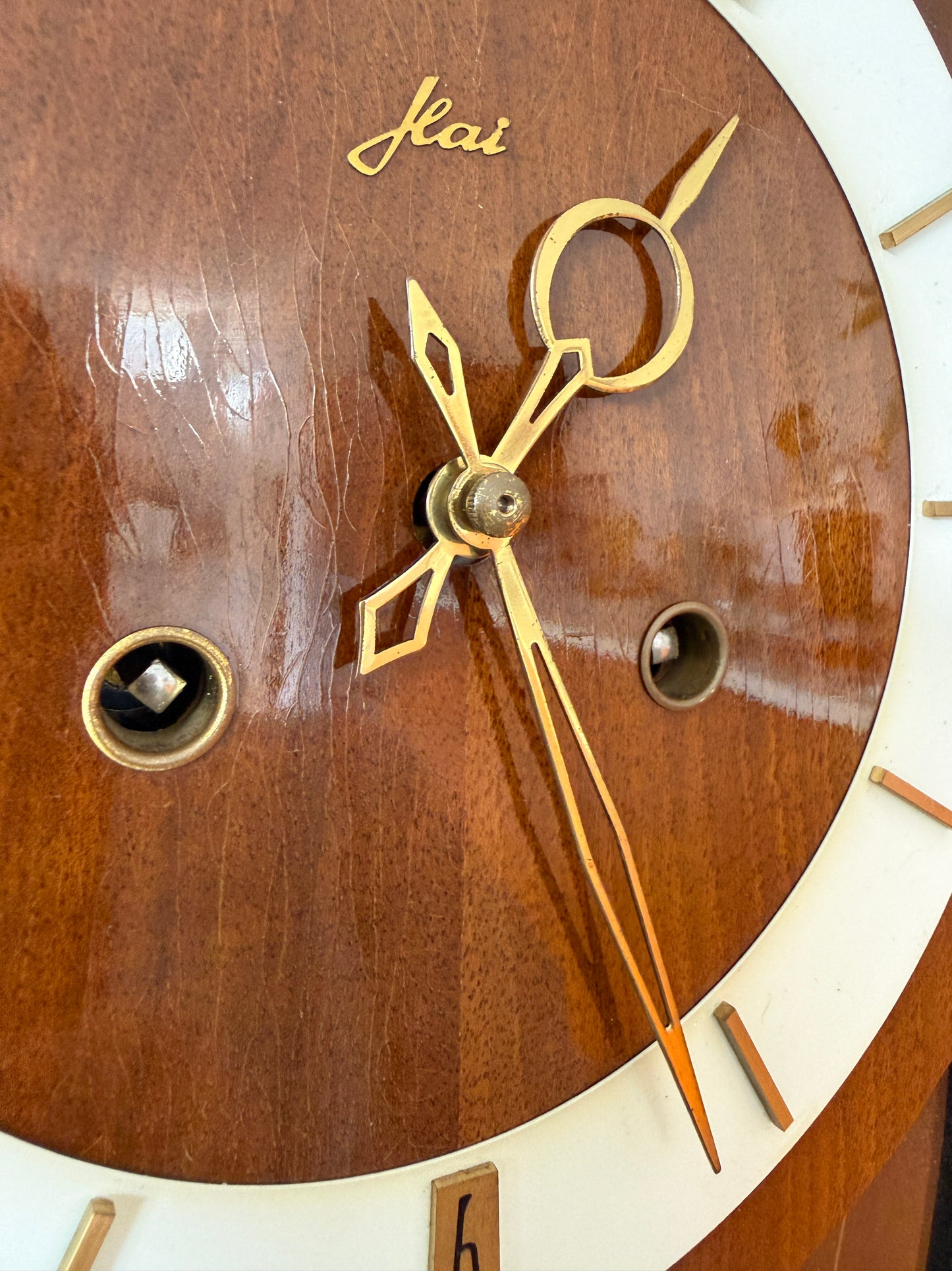 Vintage Haid Wall Clock with Hermle Movement | Mid-Century Modern, 1950s