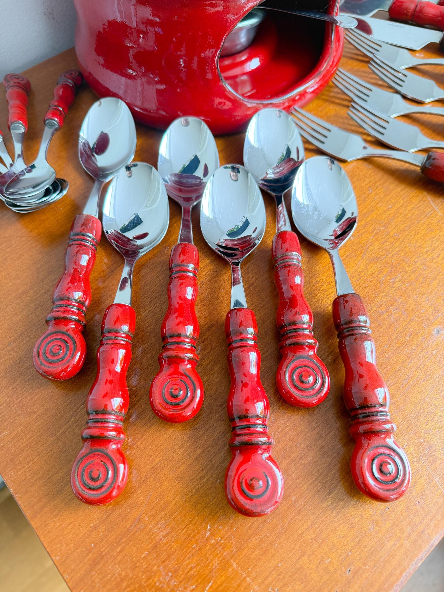 Vintage Wilkens Tirol Cutlery Set with Fondue Pot | Mid-Century, 1970s