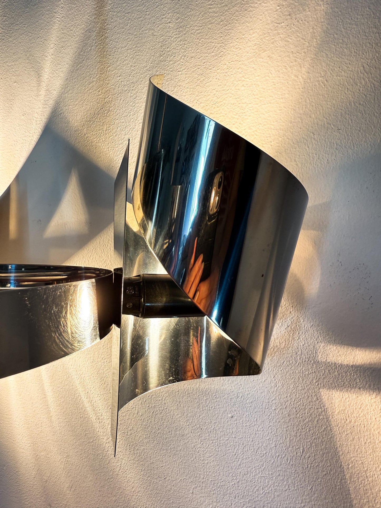 Vintage Space Age Chrome Pendant Lamp | Mid-Century Modern