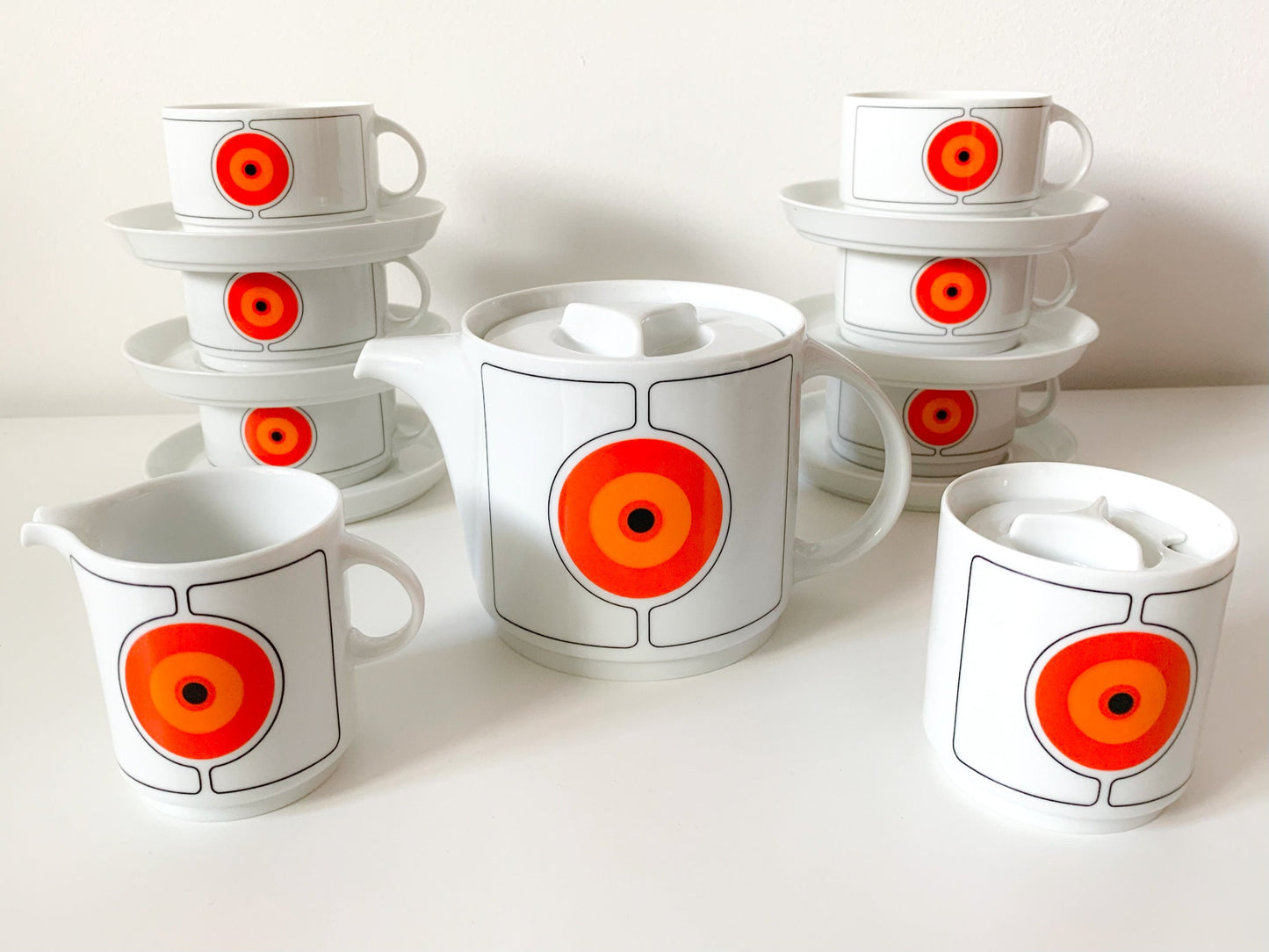 Vintage Thomas Rosenthal Eclipse set tea cup / coffee cup + saucer | Mid-Century, 1970s