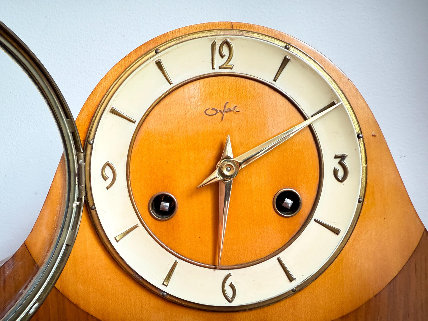 Vintage Orfac & FHS Pendulum Table / Chimney Clock | Mid-Century Modern, 1950/60s