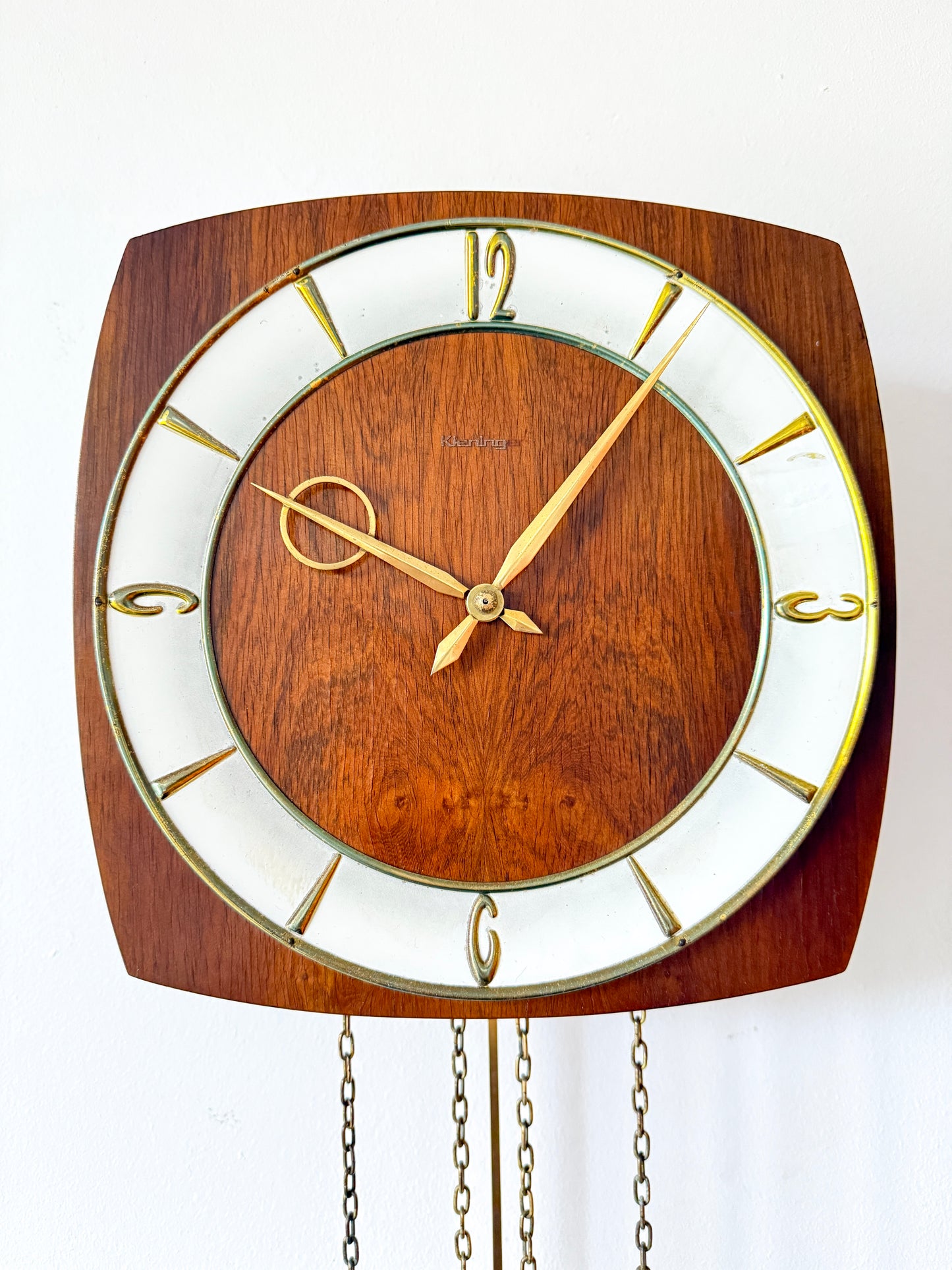 Vintage Wall Clock with Pendulum by Kieninger | Mid-Century Modern, 1960/70s