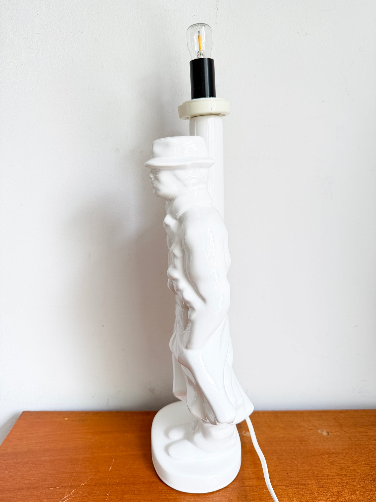 Vintage Ceramic Detective Table Lamp | Modernist, late 20th Century