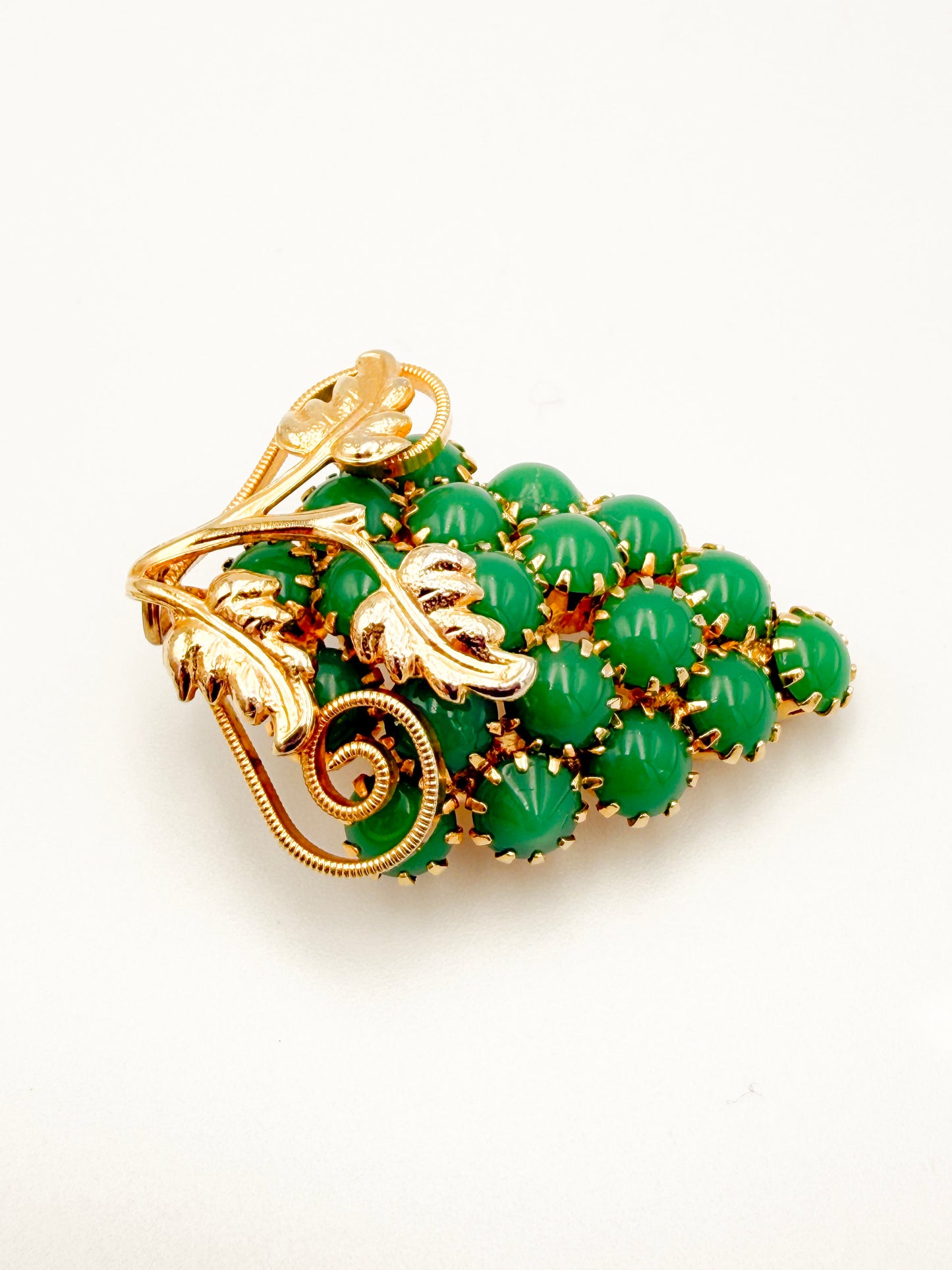 Vintage Hobé Grape Cluster Brooch / Pendant | Hollywood Regency, Mid-Century