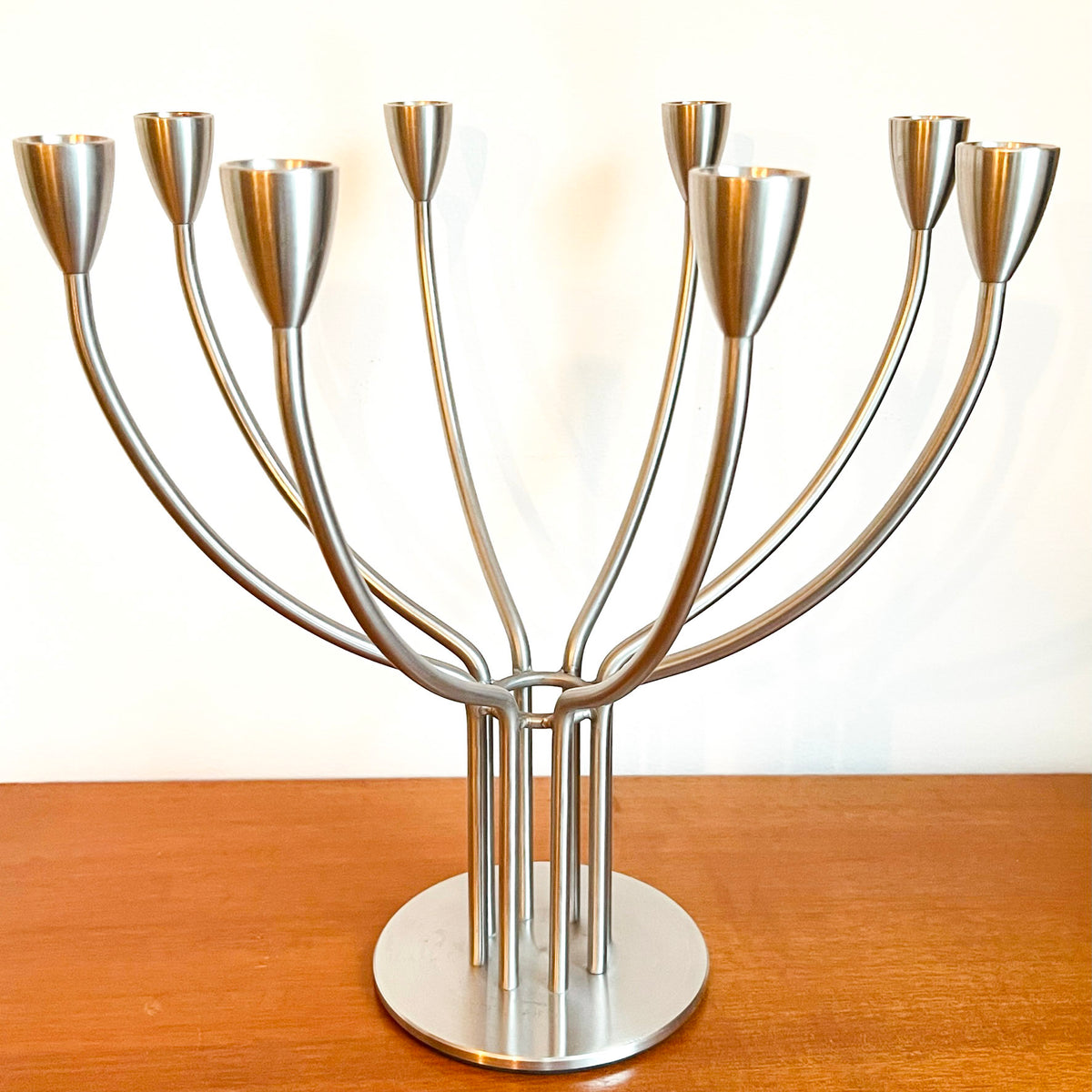 IKEA Stockholm Stainless Steel Candelabra | Modern Scandinavian, 1990s